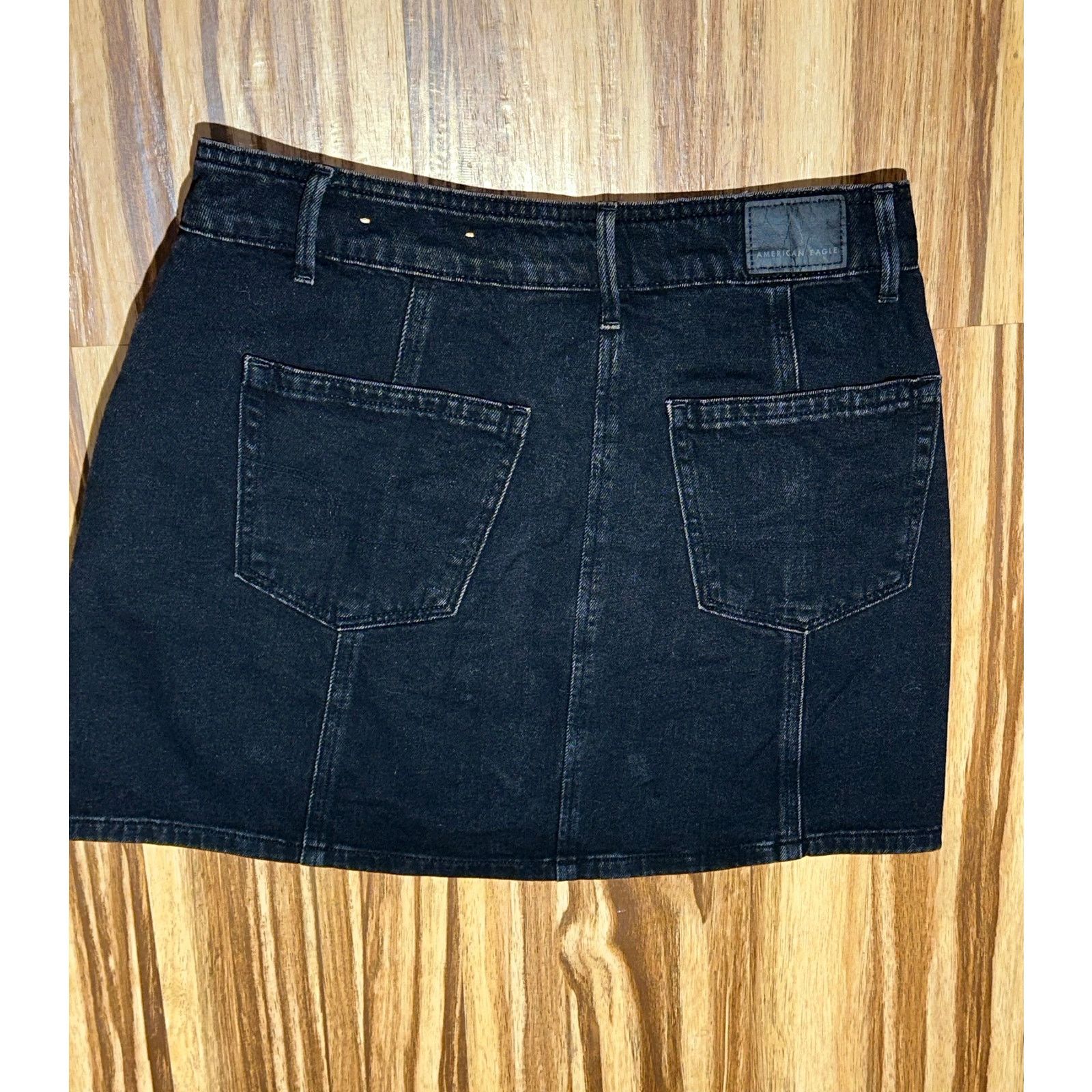 American Eagle Outfitters American Eagle Black Button Down Skirt Size 4 Size 27" / US 4 / IT 40 - 7 Thumbnail