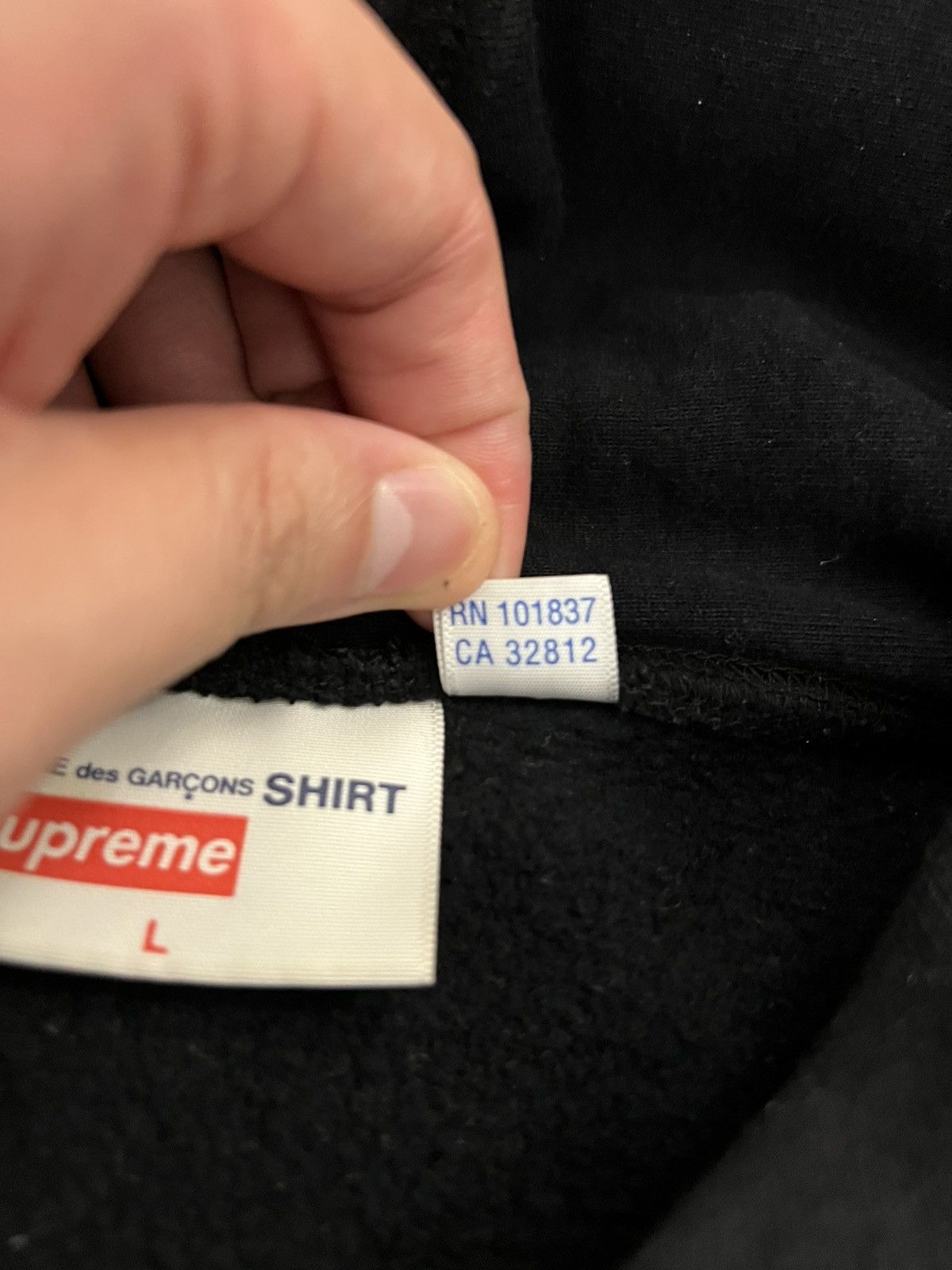 Supreme Supreme X CDG Shirt Box Logo Hooded Sweatshirt SS17 Size US L / EU 52-54 / 3 - 9 Thumbnail