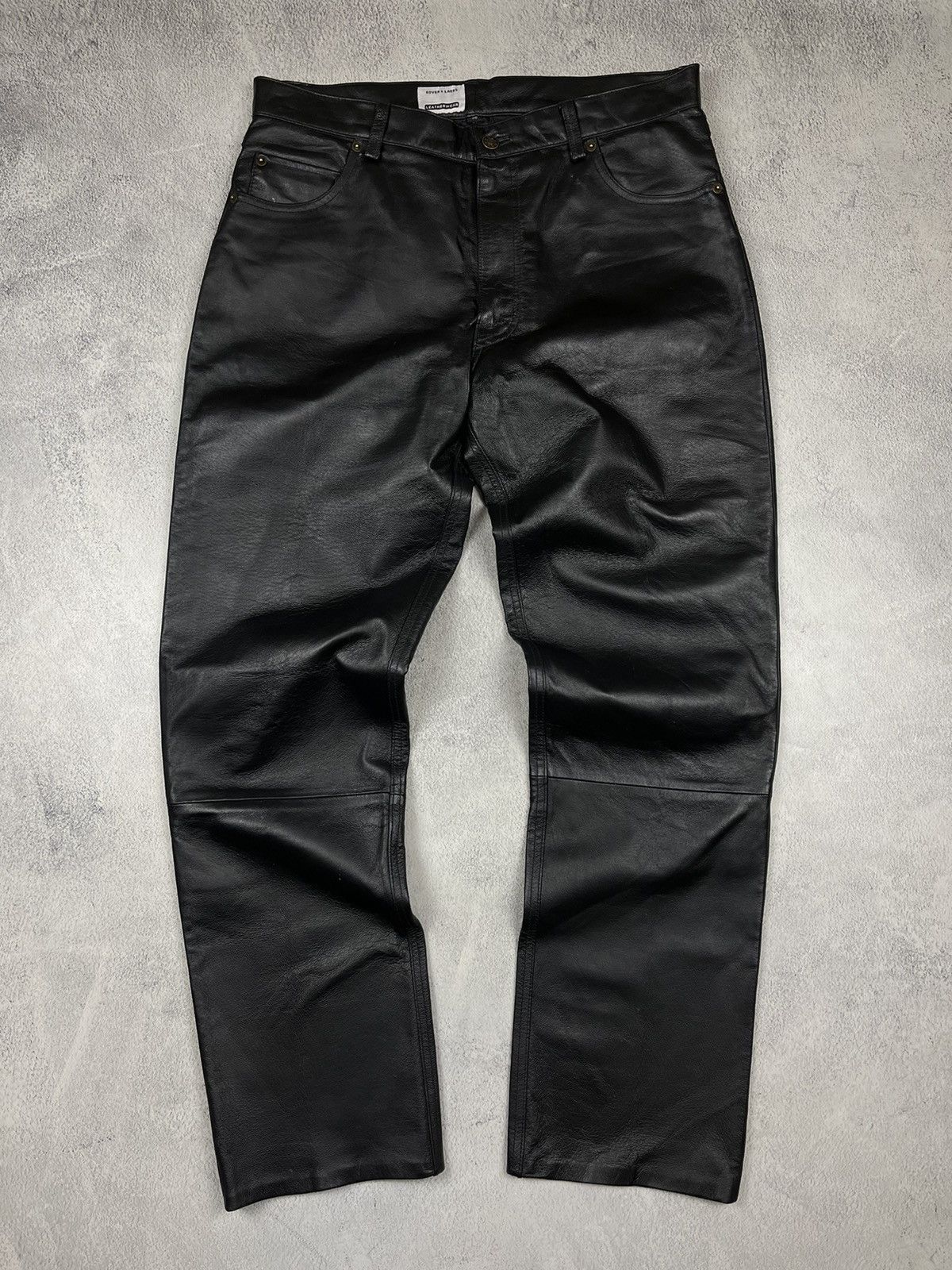 Vintage RARE ROVER & LAKES DISTRESSED y2k leather pants