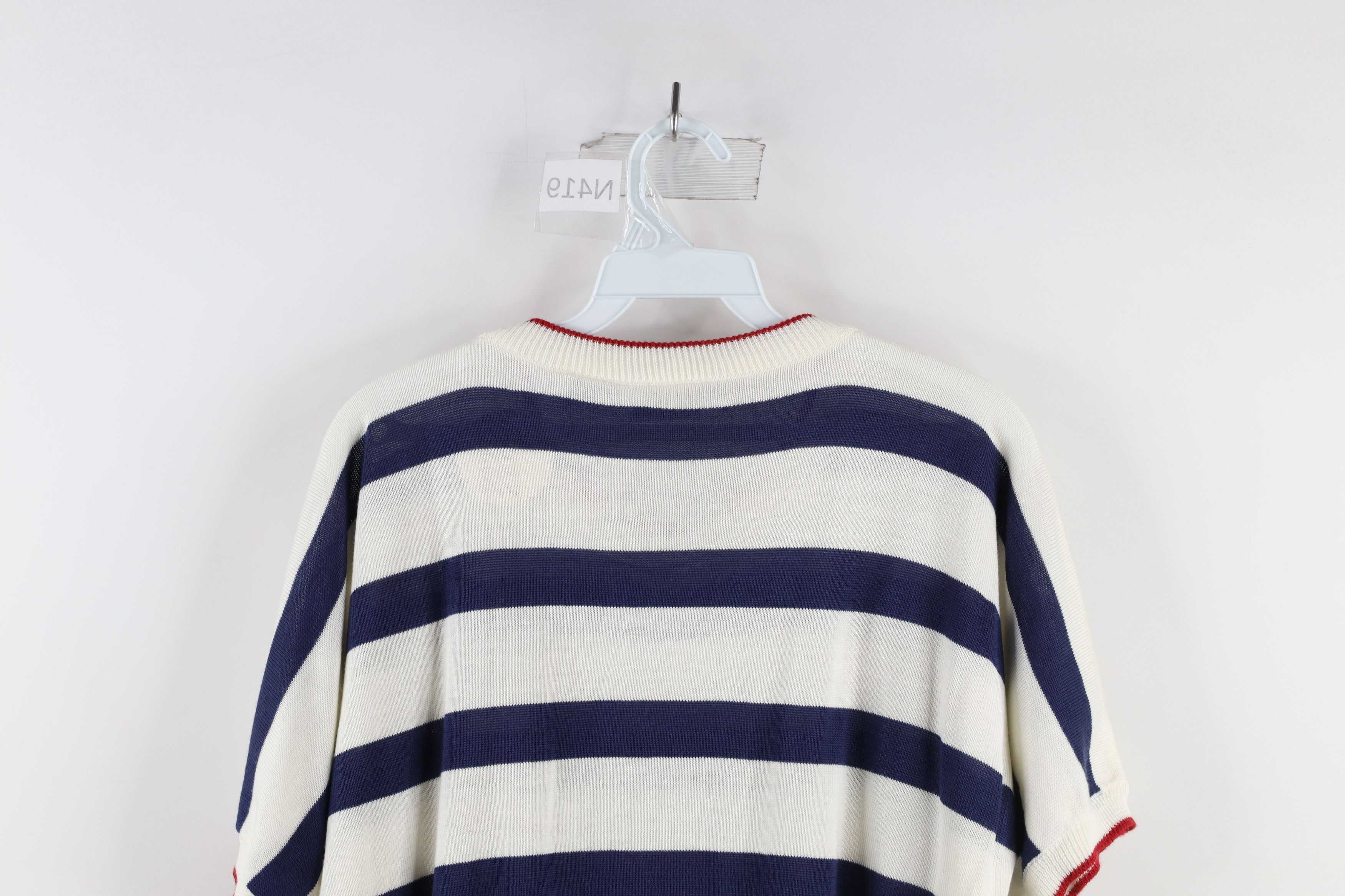 Vintage Deadstock Vintage 70s Streetwear Block Short Sleeve Sweater Size M / US 6-8 / IT 42-44 - 10 Thumbnail