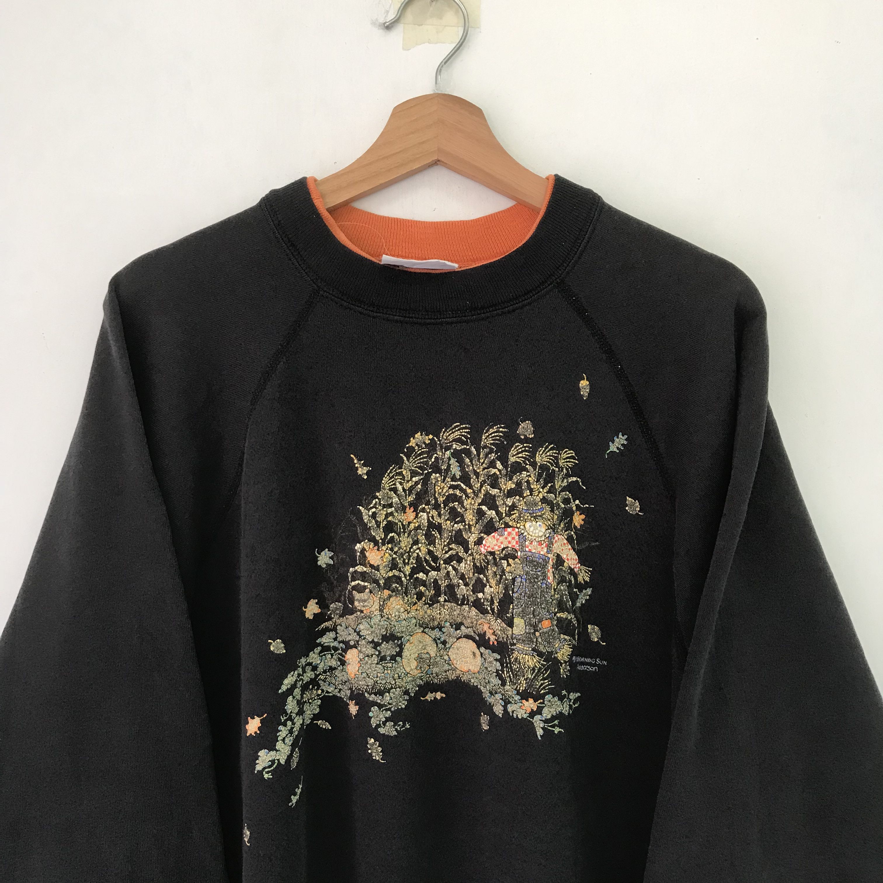 Vintage Vintage 90s Morning Sun Black Sweatshirt - 644 Size US XXL / EU 58 / 5 - 6 Thumbnail