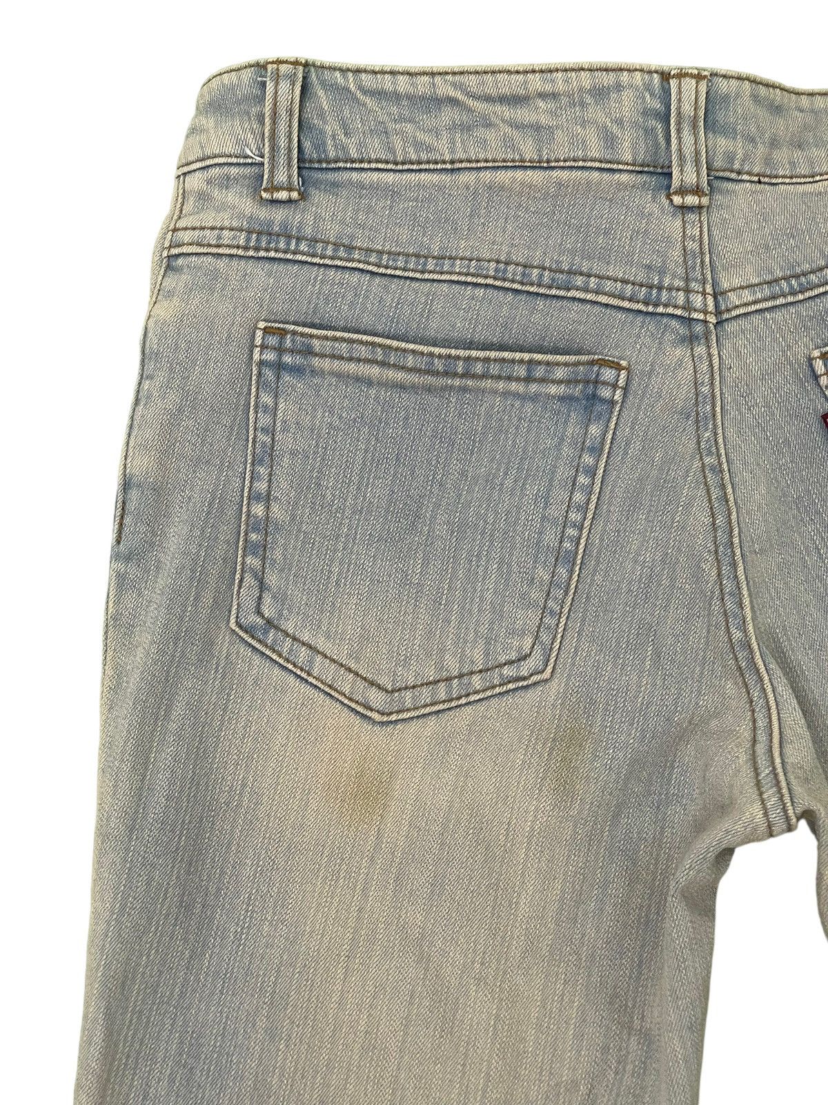 Japanese Brand Flare Jeans Daily Topic Distres Stretch Skinny Boot Cut 8🟦1 Size US 29 - 18 Thumbnail