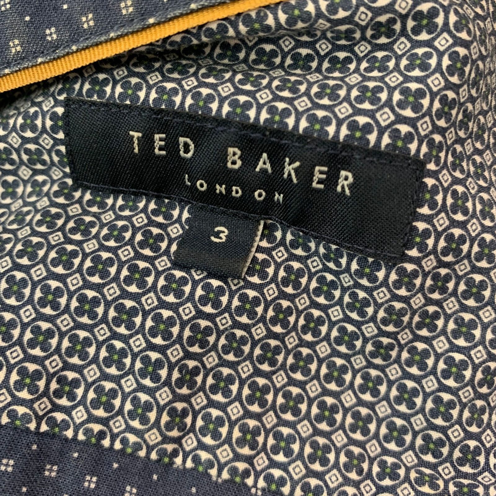 Ted Baker TED BAKER Size M Navy White Dots Cotton Long Sleeve Shirt Size US M / EU 48-50 / 2 - 5 Thumbnail