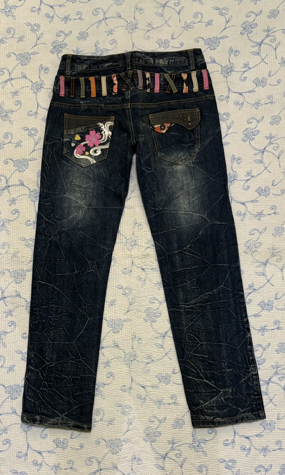 Japanese Brand Japanese International World Double Waist Jeans Streetwear Size US 32 / EU 48 - 11 Thumbnail