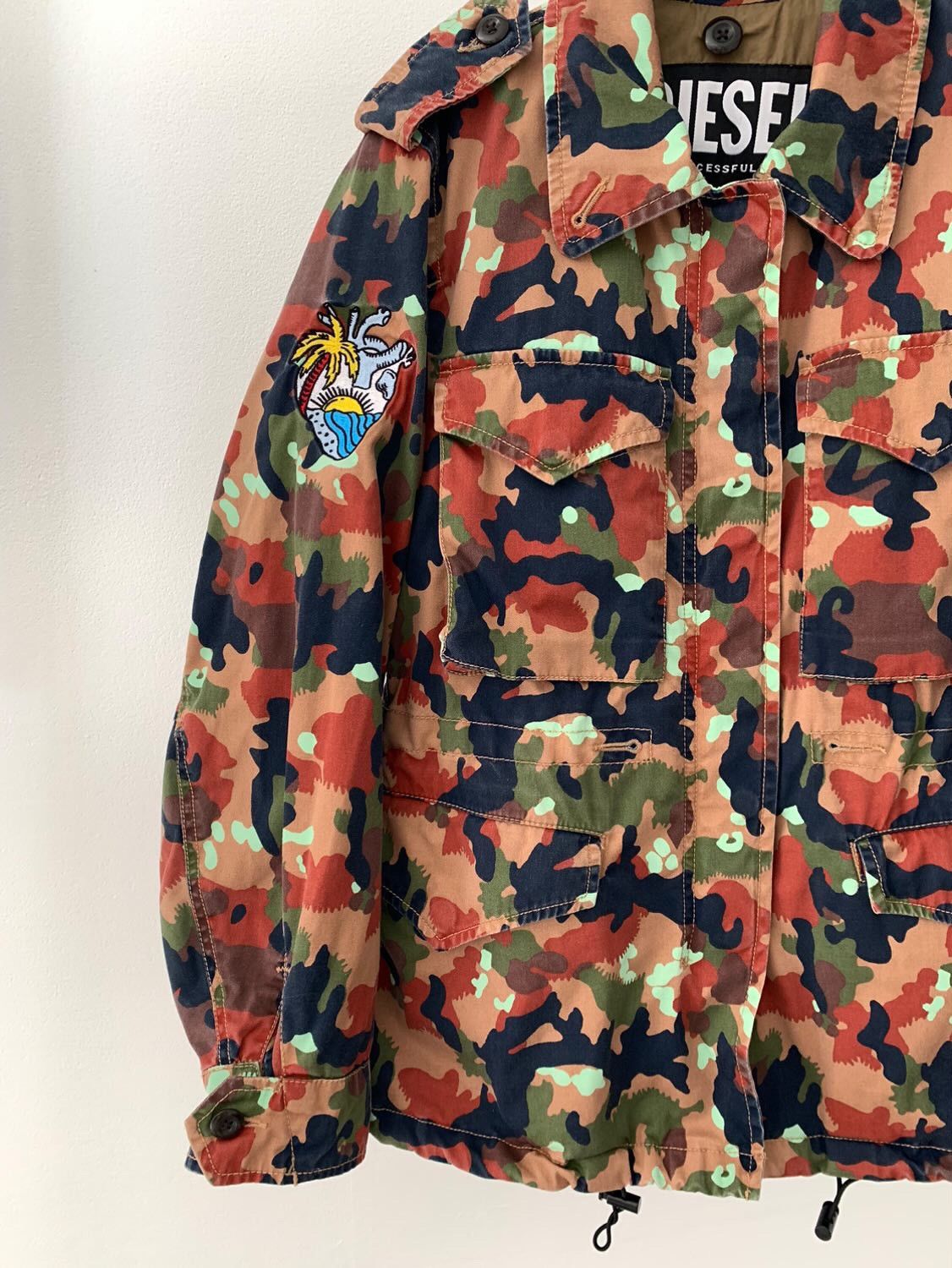 Diesel Diesel Camouflage G-CLAUDIA-CMF Utility Military Jacket Size XS / US 0-2 / IT 36-38 - 7 Thumbnail