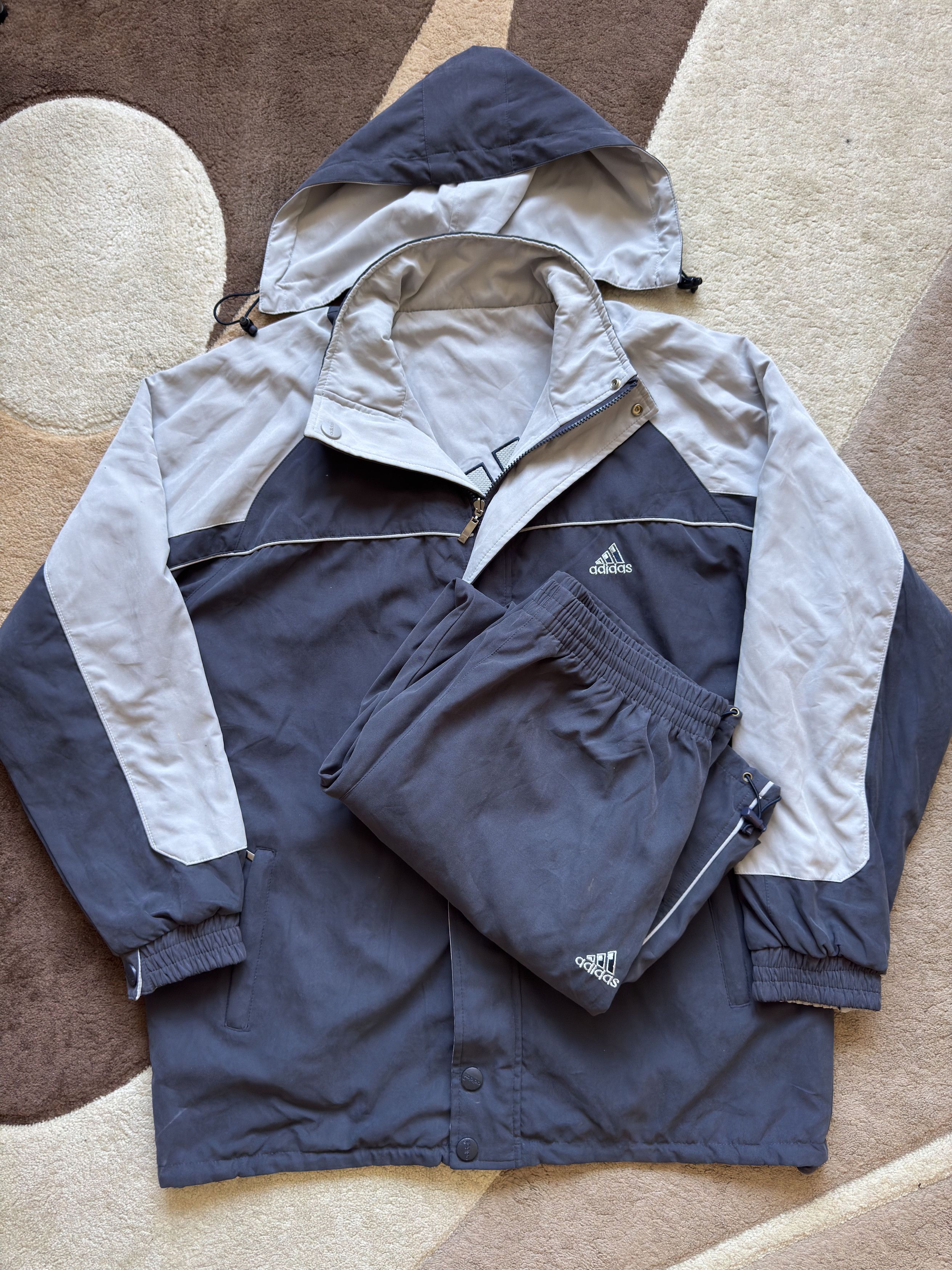 Adidas Adidas Reversible Tracksuit Pants Jacket Grey Spellout Logo Size US XXL / EU 58 / 5 - 1 Thumbnail