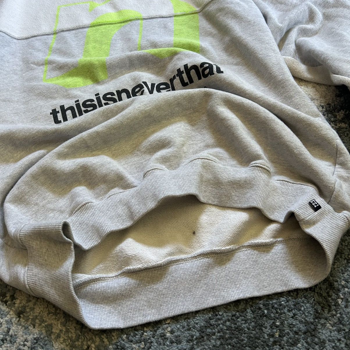 thisisneverthat 2019 SE/SP01-010224 tnt heather ash grey patchwork crewneck Size US M / EU 48-50 / 2 - 6 Thumbnail