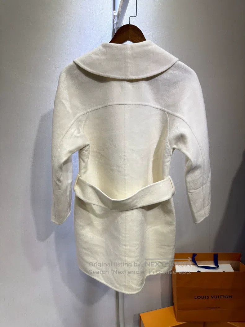 Hermes Hermes Ivory double-breasted cashmere coat Size XXS / US 00 / IT 34 - 2 Thumbnail