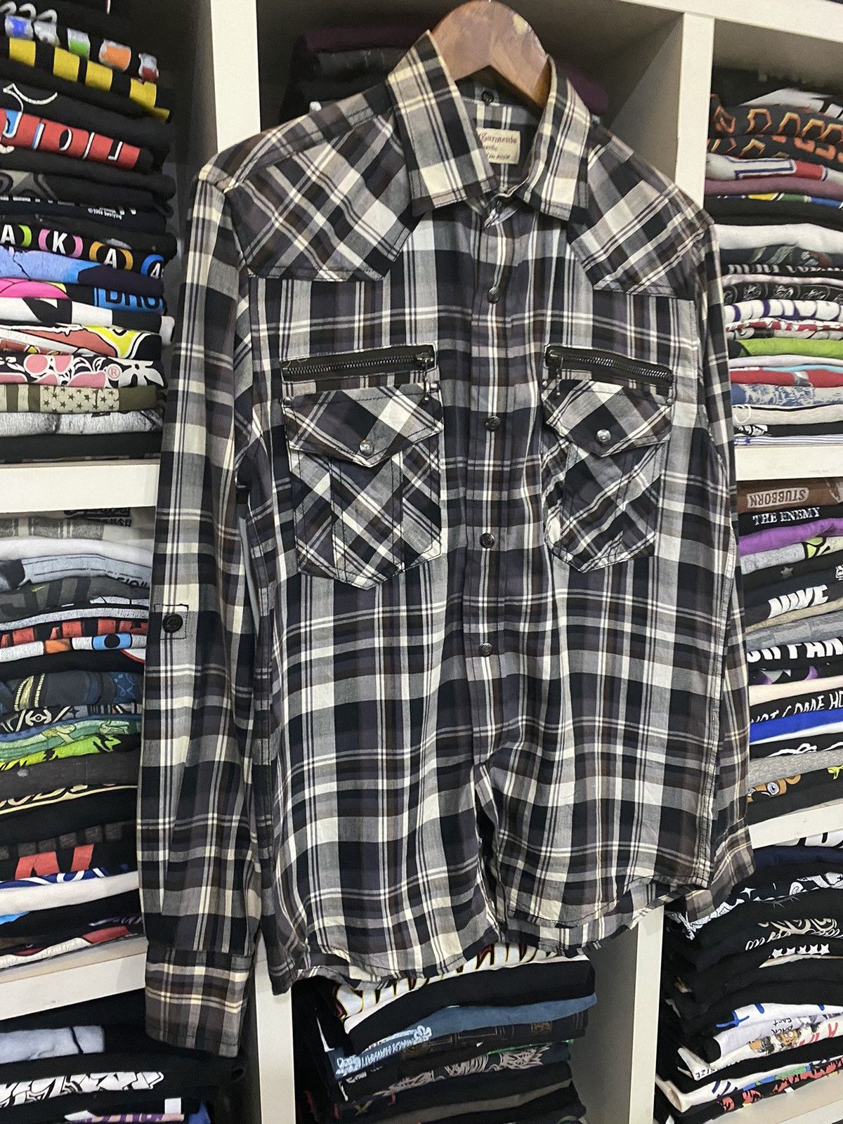 Flannel × Japanese Brand × Vintage Vintage Garments Authentic Flannel Size US M / EU 48-50 / 2 - 4 Thumbnail