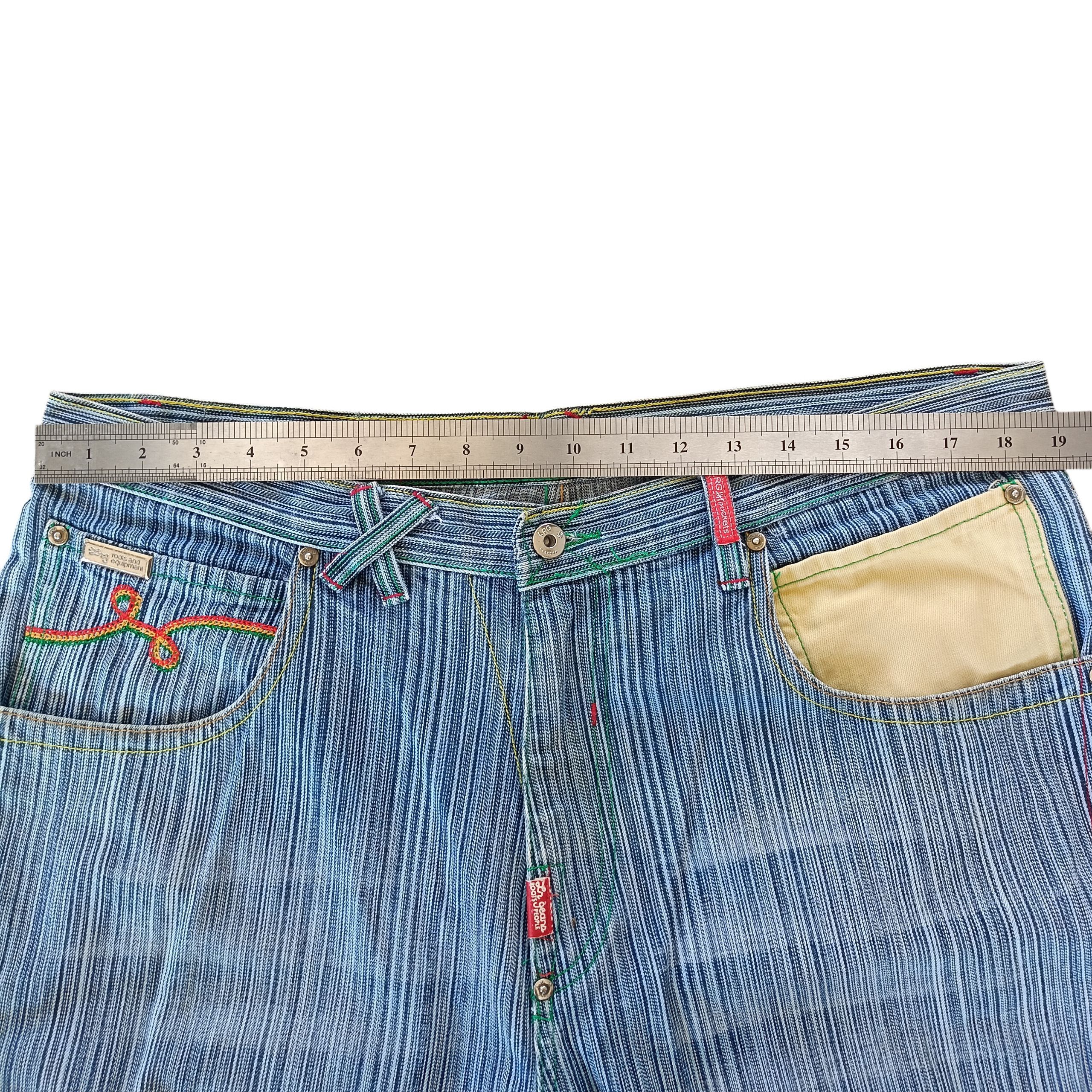 LRG LRG 'RASTA LION' HICKORY BAGGY JEANS Size US 37 - 14 Thumbnail