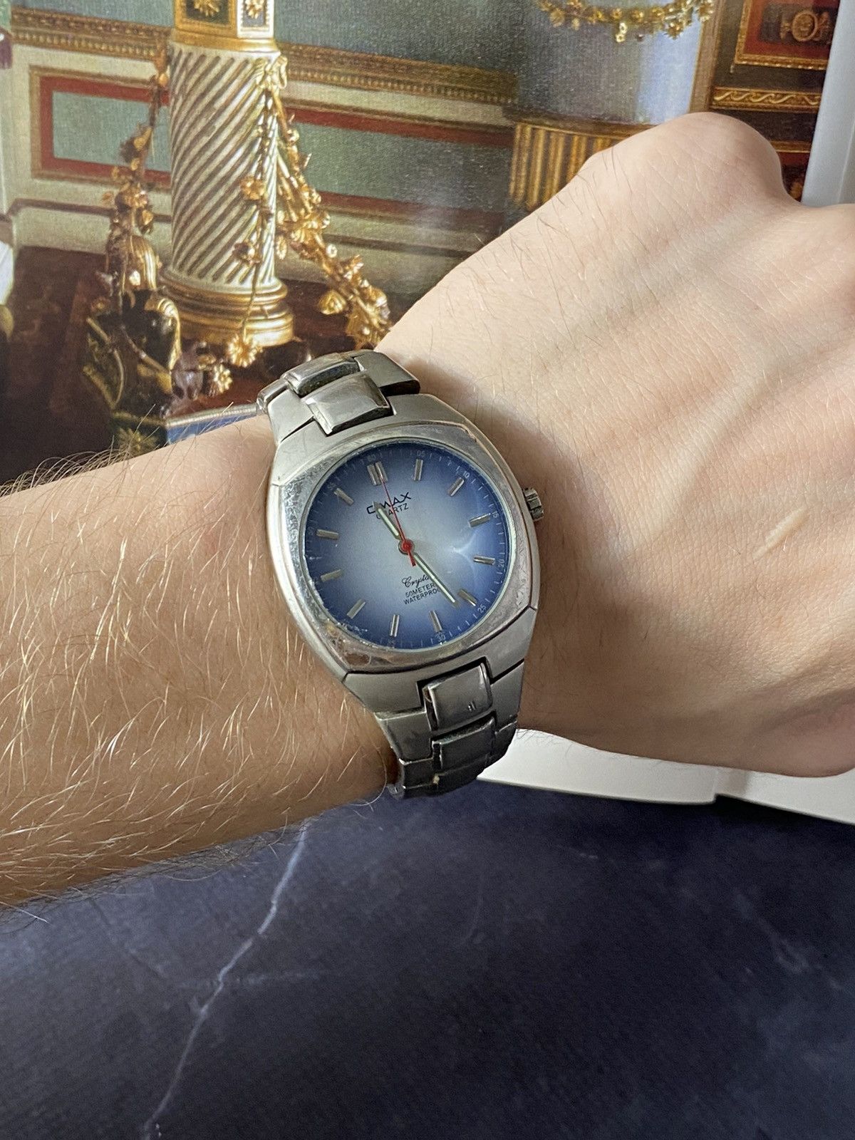 Jewelry Vintage Omax Quartz Crystal 50M Water Resistant Watch Size ONE SIZE - 9 Thumbnail
