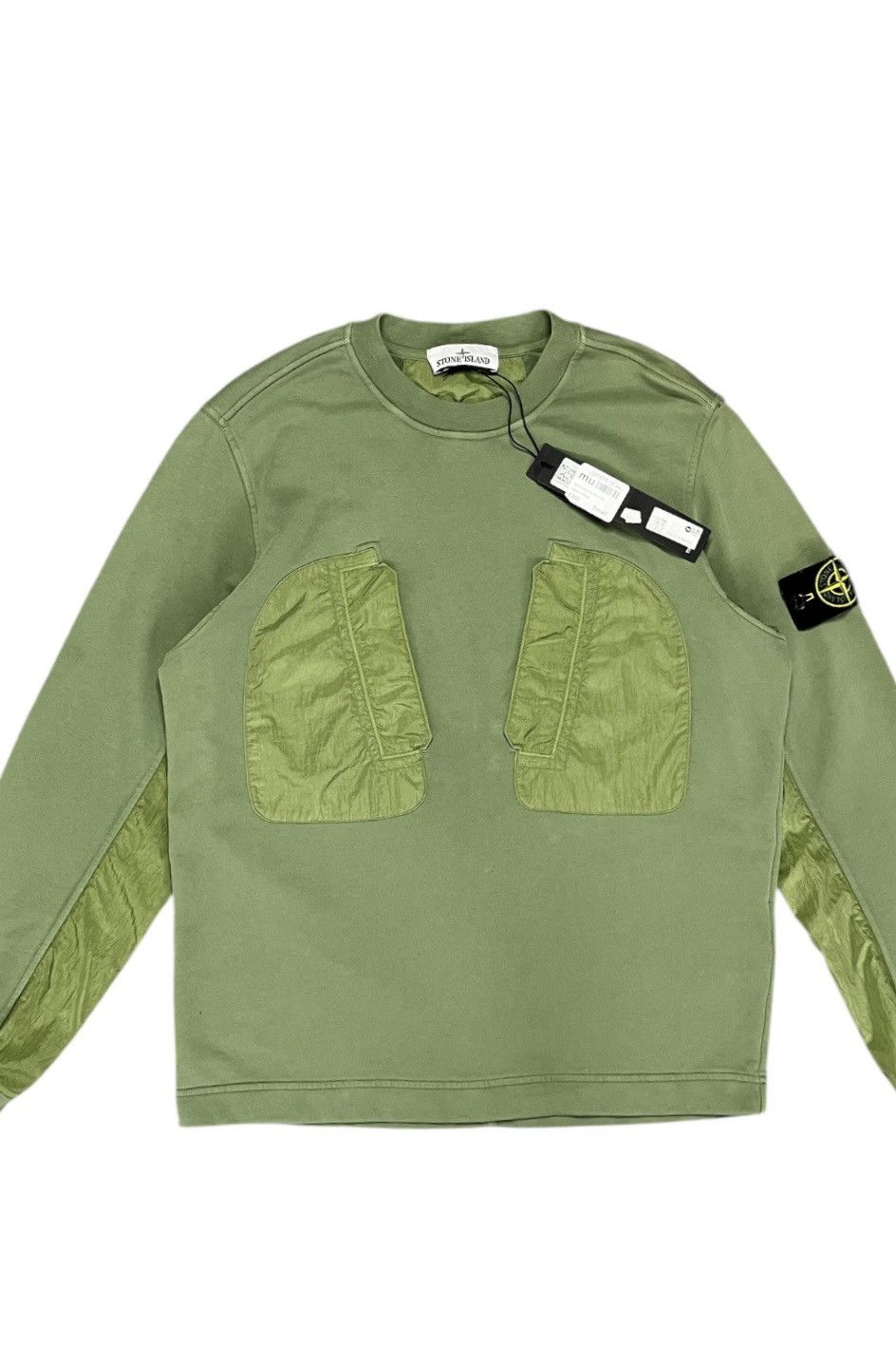 Stone Island Stone Island S/S 23 Olive Patch Pocket Sweatshirt Size US S / EU 44-46 / 1 - 1 Thumbnail