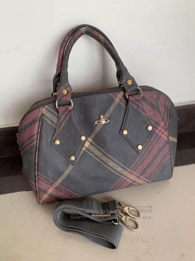 Vivienne Westwood vivienne westwood size os College Plaid Tote Bag Size ONE SIZE - 5 Thumbnail