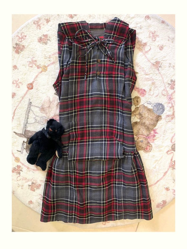 Vivienne Westwood Vivienne Westwood Vintage Plaid Dress - dmc Size US 32 / EU 48 - 1 Thumbnail