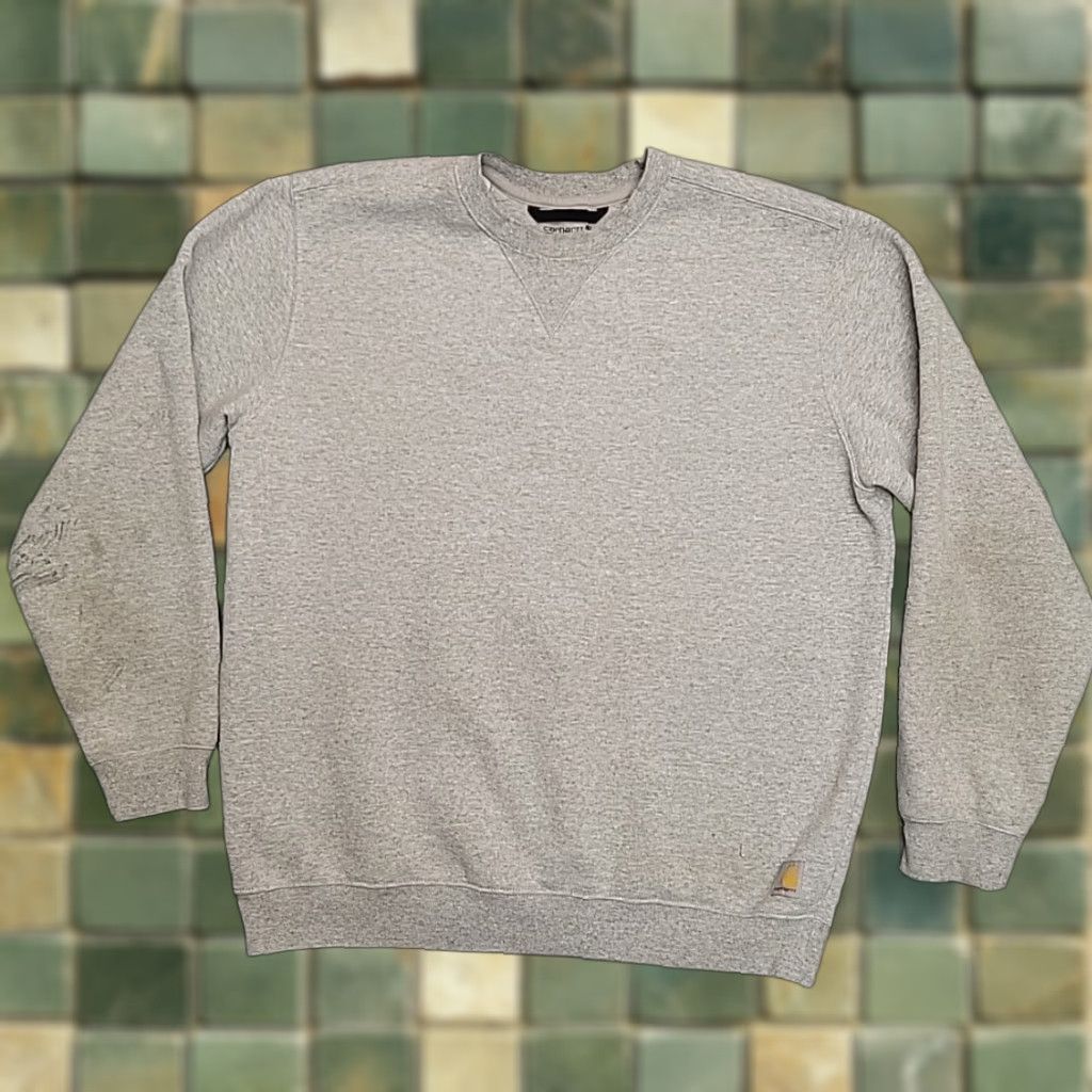Carhartt VINTAGE Carhartt Sweatshirt Mens L Gray Loose Heavyweight Workwear Fleece Crewneck K124 Size US L / EU 52-54 / 3 - 1 Thumbnail