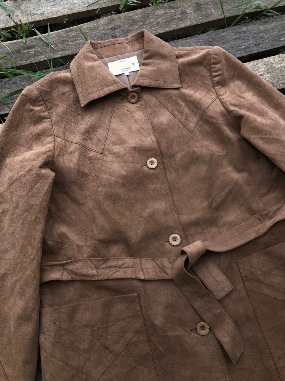 KIRA KIRA by Longchamp Suede Long Jacket Size US M / EU 48-50 / 2 - 1 Thumbnail