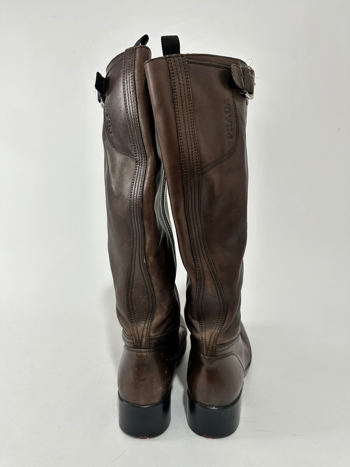 Prada PRADA mid calf brown boots EU40 Size US 10 / IT 40 - 7 Thumbnail