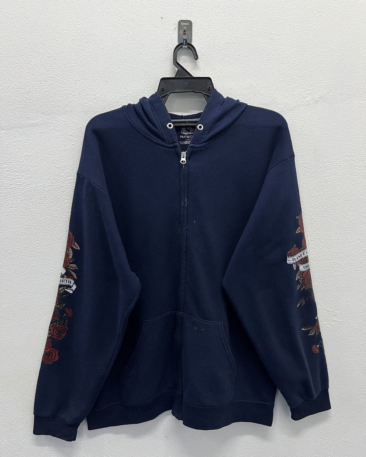 Fruit Of The Loom × Vintage VINTAGE FRUIT OF THE LOOM PLANET OF THE EARTH JACKET HOODIE Size US L / EU 52-54 / 3 - 2 Thumbnail