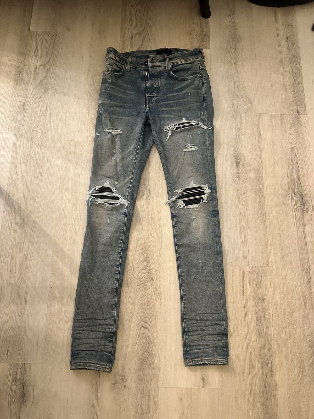 Jean Amiri MX1 Vert à Carreaux - Taille 34/34 Skinny - Neuf Avec étiquettes