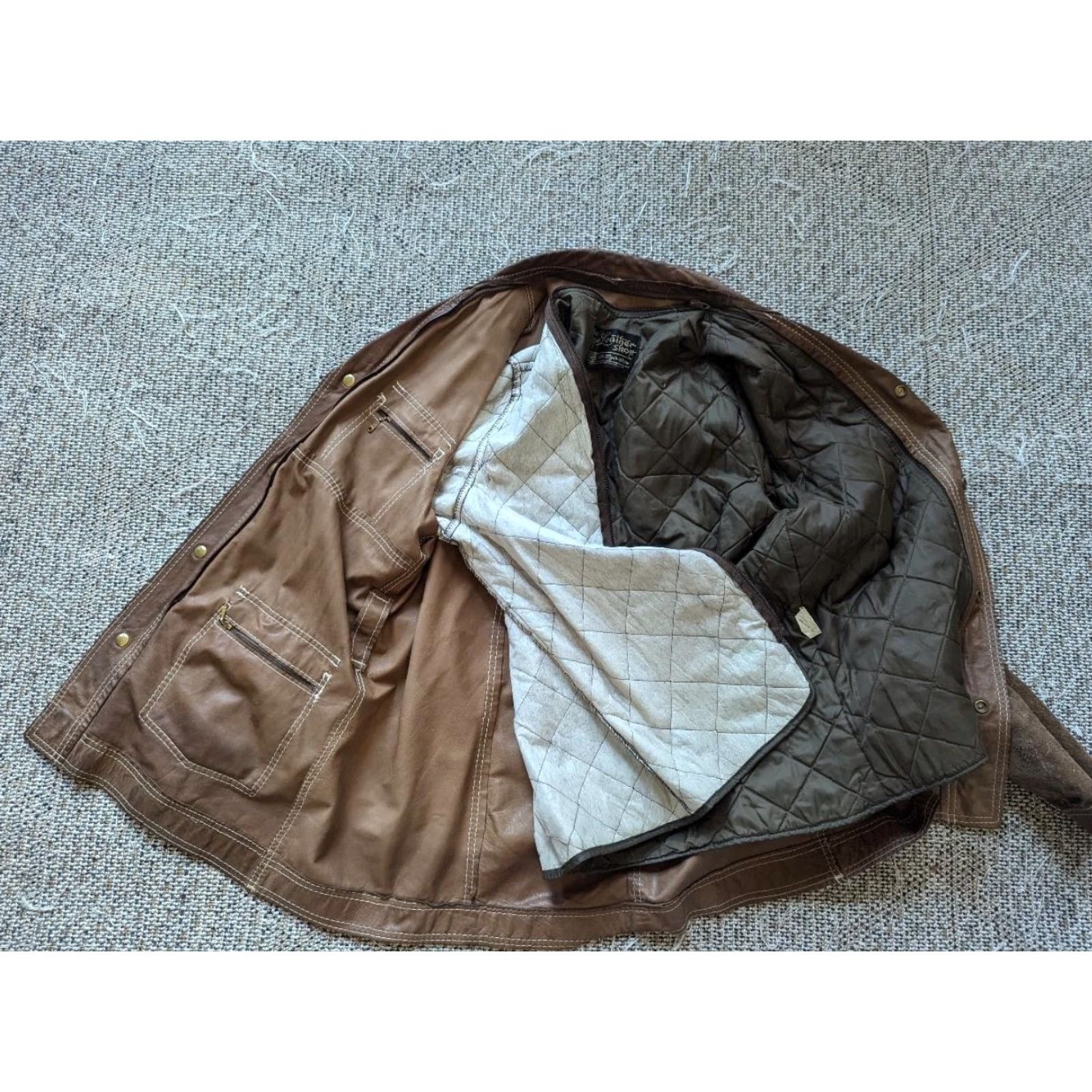 Sears VINTAGE SEARS COAT leather split-suede COWHIDE belted western jacket 42 M Brown Mens Size US M / EU 48-50 / 2 - 6 Thumbnail