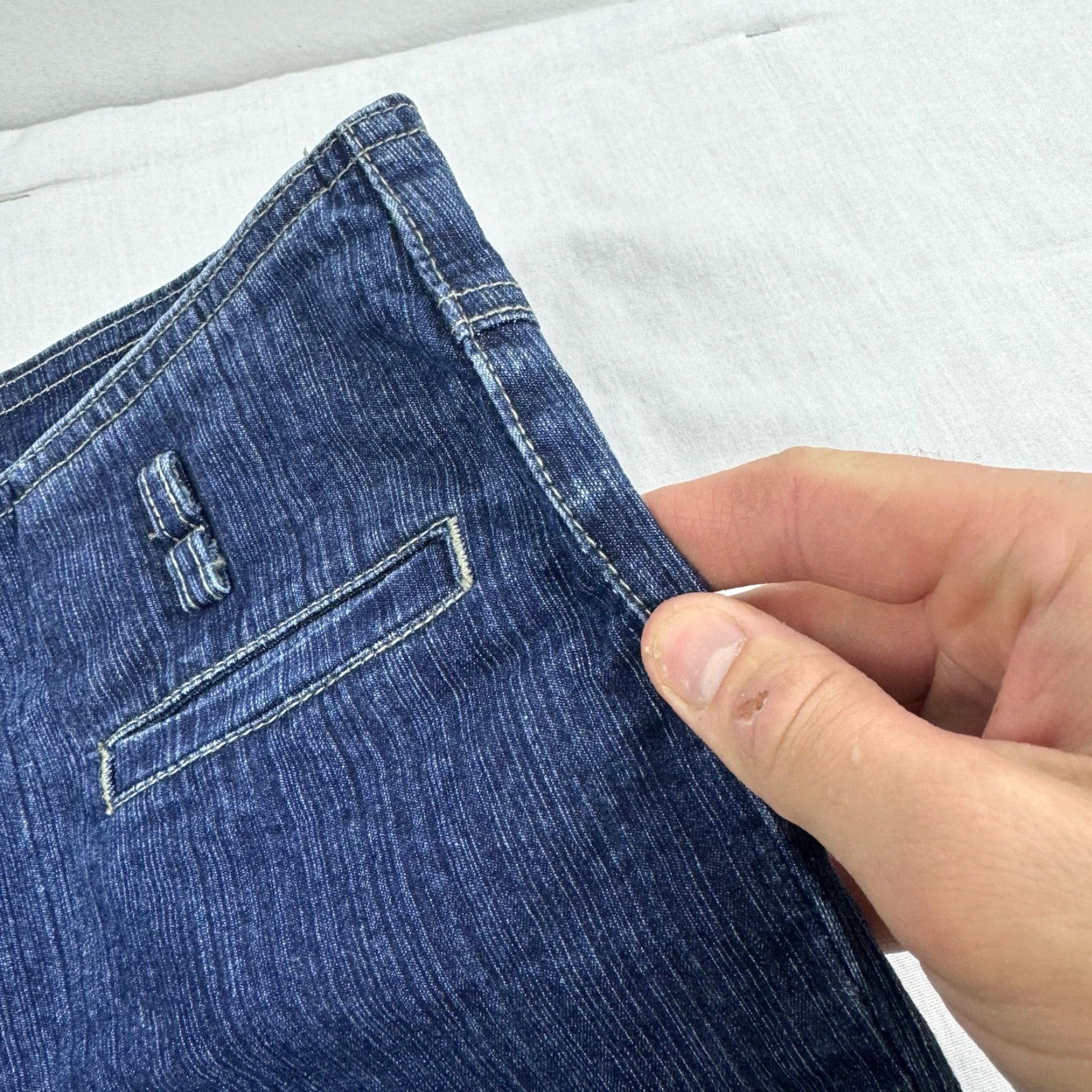 Vintage Vintage Squeeze Stephen Hardy Flared Jeans Womens 9/10 Blue Grunge Y2K Hipster Punk Size 30" / US 8 / IT 44 - 5 Thumbnail