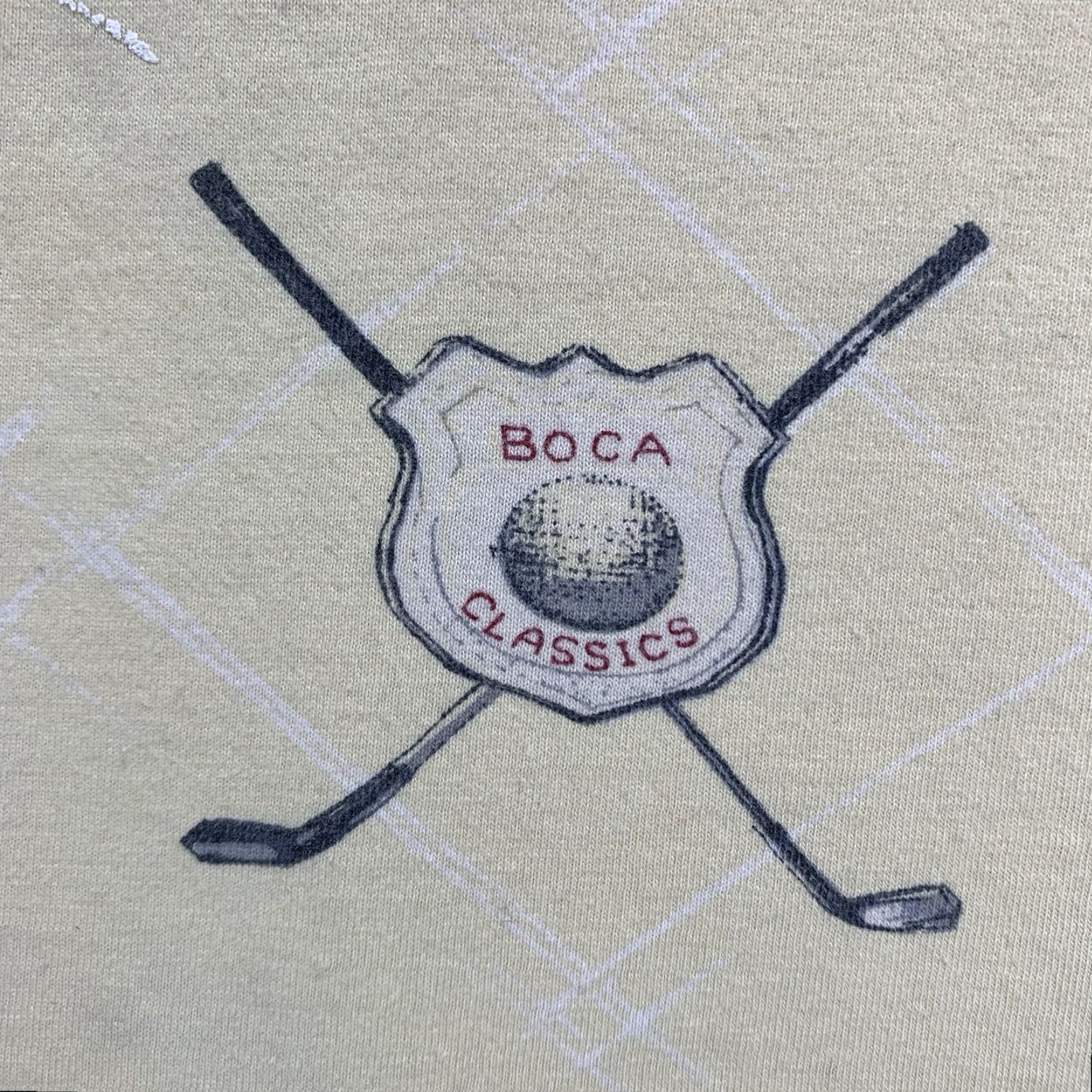 Vintage VINTAGE Boca Classics Golf Polo Shirt All Cotton Yellow, 90s Print, Short Sleeve, Regular Fit, Size L, Men Size US L / EU 52-54 / 3 - 4 Thumbnail