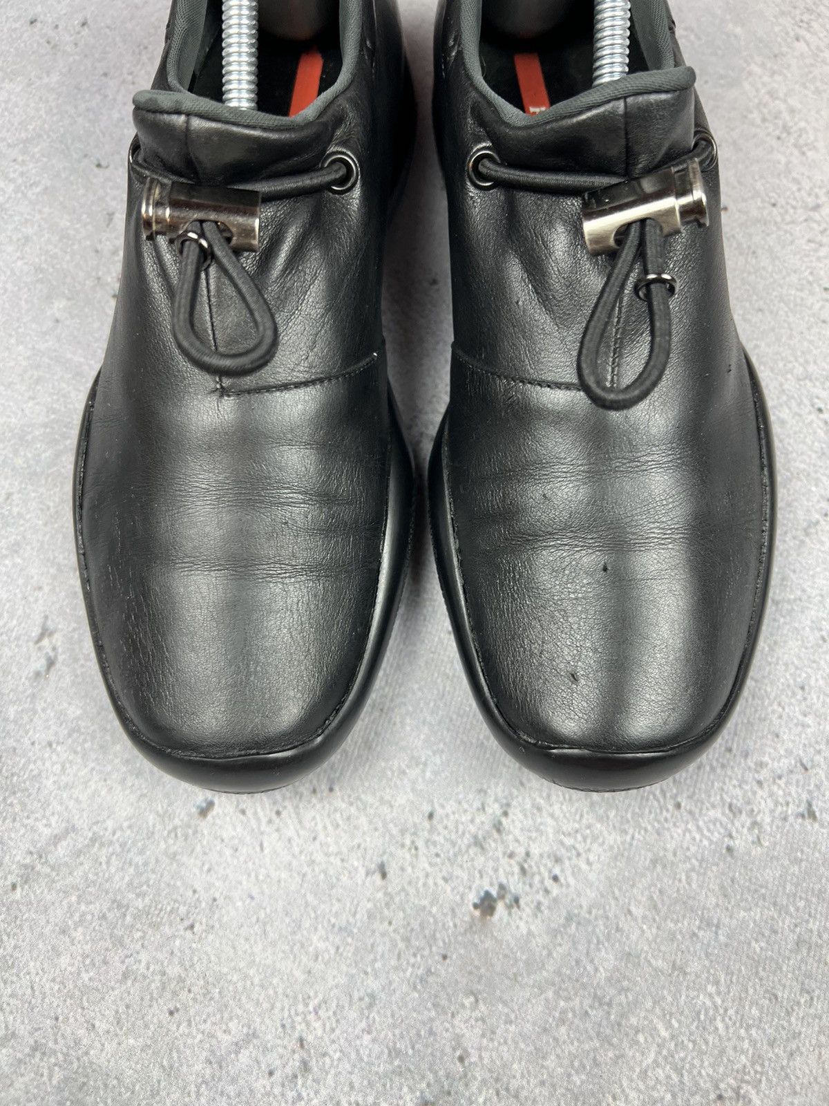 Prada Vintage Prada Strap red tab leather loafers Size US 6 / IT 36 - 8 Thumbnail