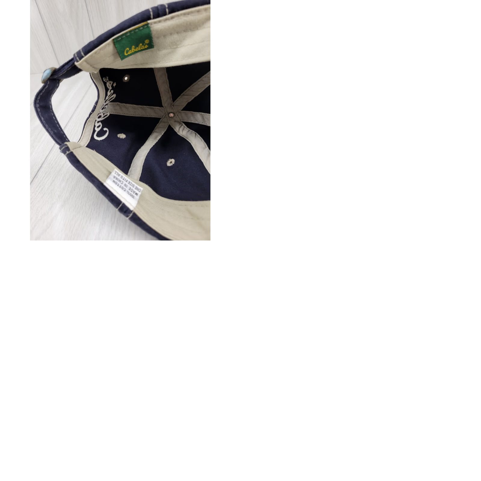 Vintage Cabela's Hat Cap OSFM Adjustable Strap Embroidered Blue Logo Baseball Cap Men Adjustable Blue Outdoor Casual Mens Size ONE SIZE - 9 Thumbnail