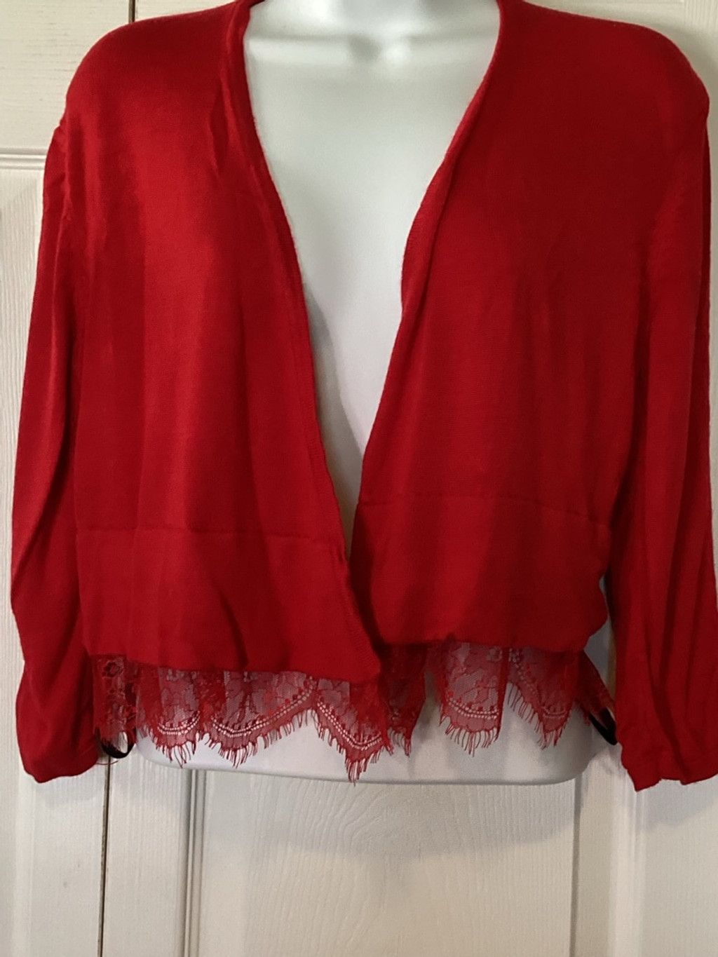 Tommy Hilfiger Tommy Hilfiger Red Cardigan Size M / US 6-8 / IT 42-44 - 2 Thumbnail