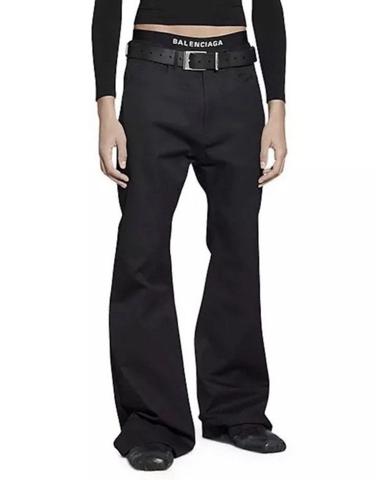 Balenciaga Balenciaga “Lost Tape” flared cotton pants Size US 33 - 1 Thumbnail