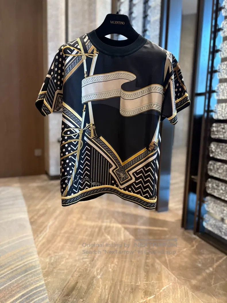 Hermes Hermes Silk printed short-sleeve T-shirt. Size XXS / US 00 / IT 34 - 1 Thumbnail