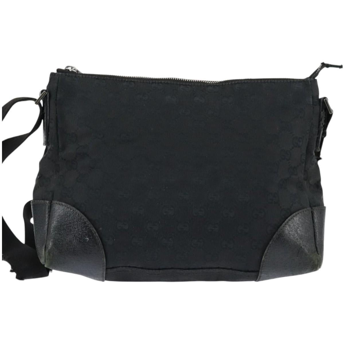Gucci GUCCI GG Canvas Shoulder Bag Black Silver Size ONE SIZE - 3 Thumbnail