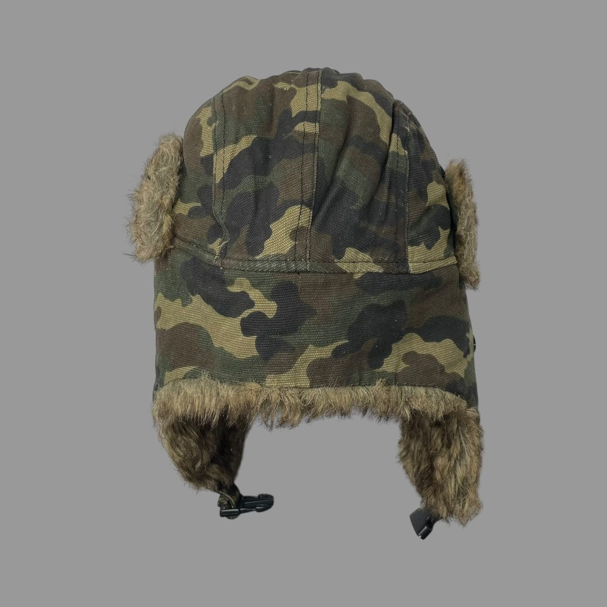 Vintage Vintage 90s camo ushanka fur trapper hat Size ONE SIZE - 3 Thumbnail