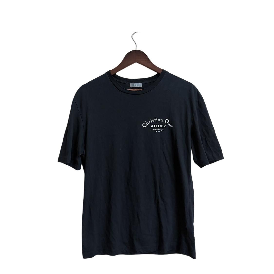 Dior 2018 Dior Homme Atelier Men's Logo-printed Black T-shirt