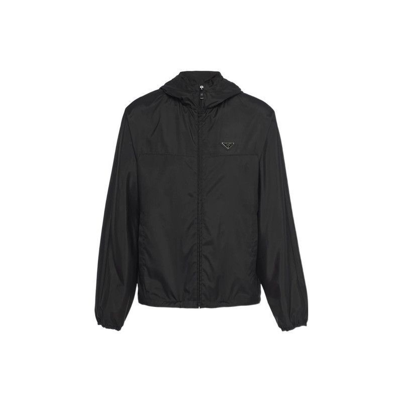 Prada Prada SS22 Black Logo Hooded Jacket for Men-2506 Size US L / EU 52-54 / 3 - 2 Thumbnail