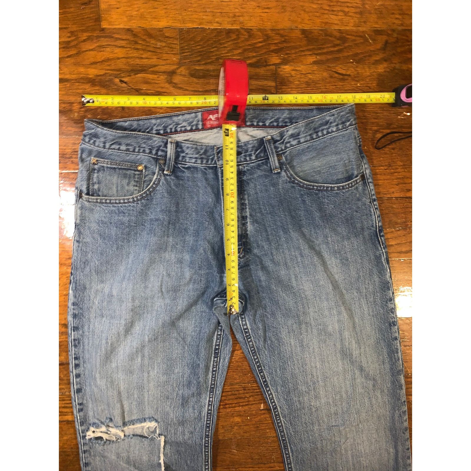 Other × Vintage Y2K Arizona Jeans Distressed Knee Denim 36x32 Made in Mexico Size US 36 / EU 52 - 8 Thumbnail