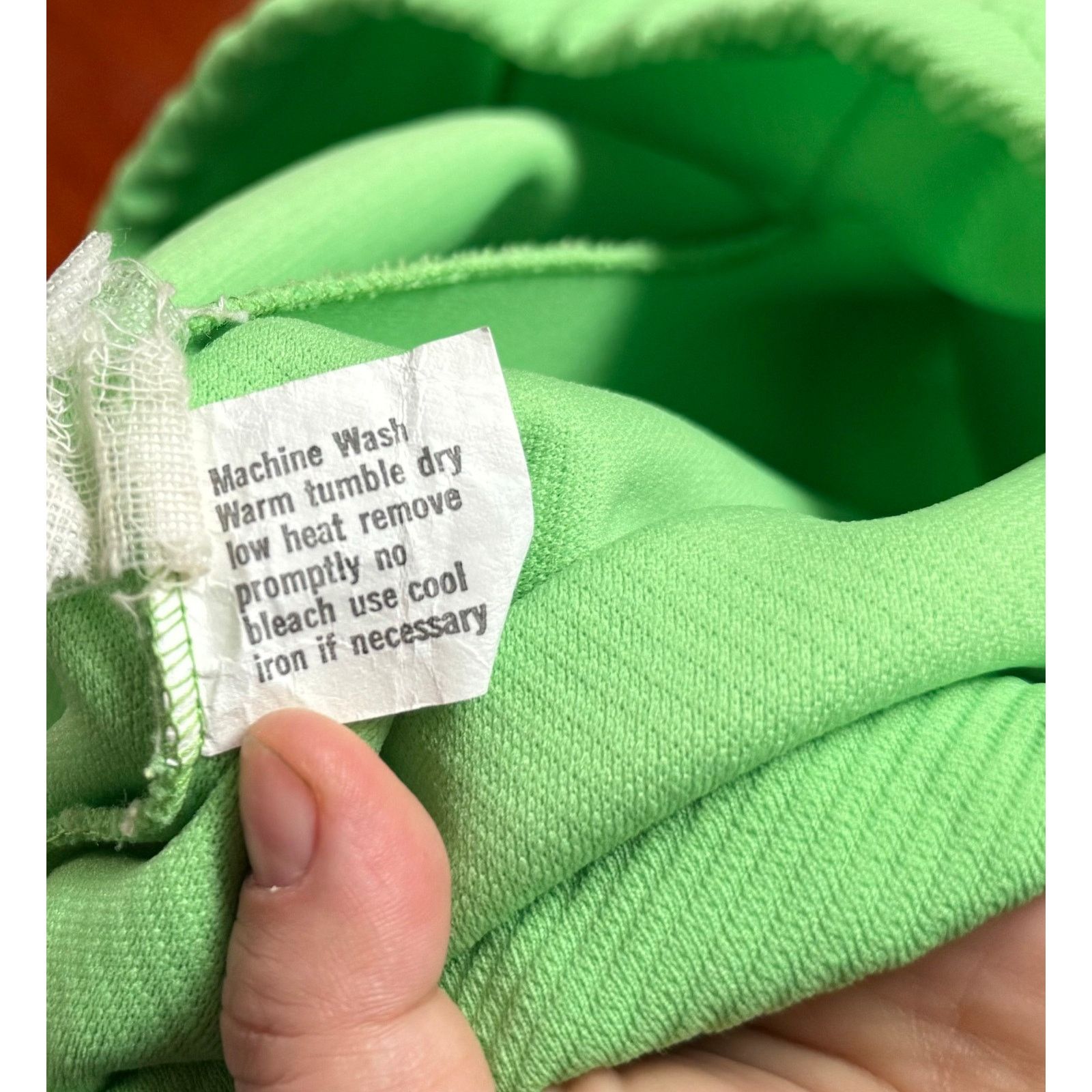 Vintage Vintage 70's Green Texture High Waisted Pants Stretch Small Size 30" / US 8 / IT 44 - 4 Thumbnail