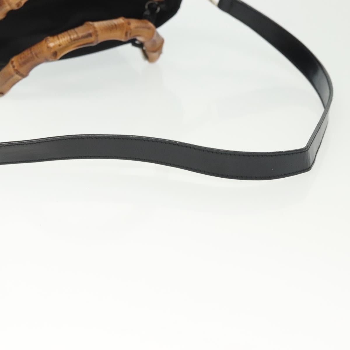 Gucci GUCCI Bamboo Hand Bag Nylon Black Silver 000 2265 000 2265 Size ONE SIZE - 9 Thumbnail