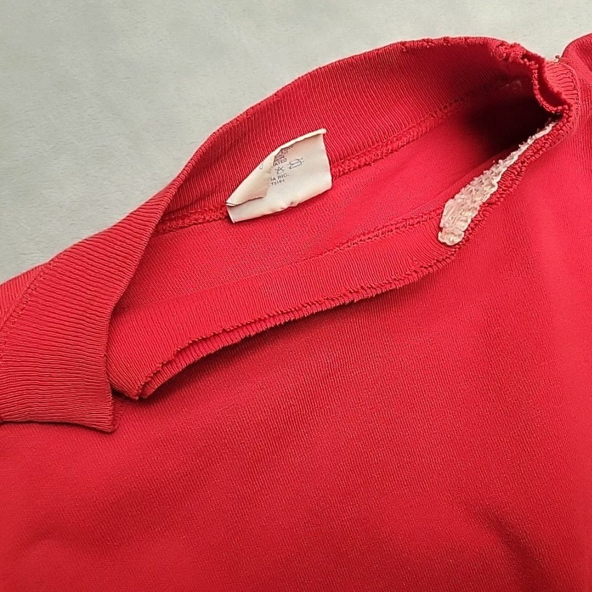 Vintage VINTAGE Santee Sweatshirt Mens 2XL Red Knit Pullover Mock Neck Long Sleeve Cotton Logo Embroidered USA VTG Size US XXL / EU 58 / 5 - 8 Thumbnail