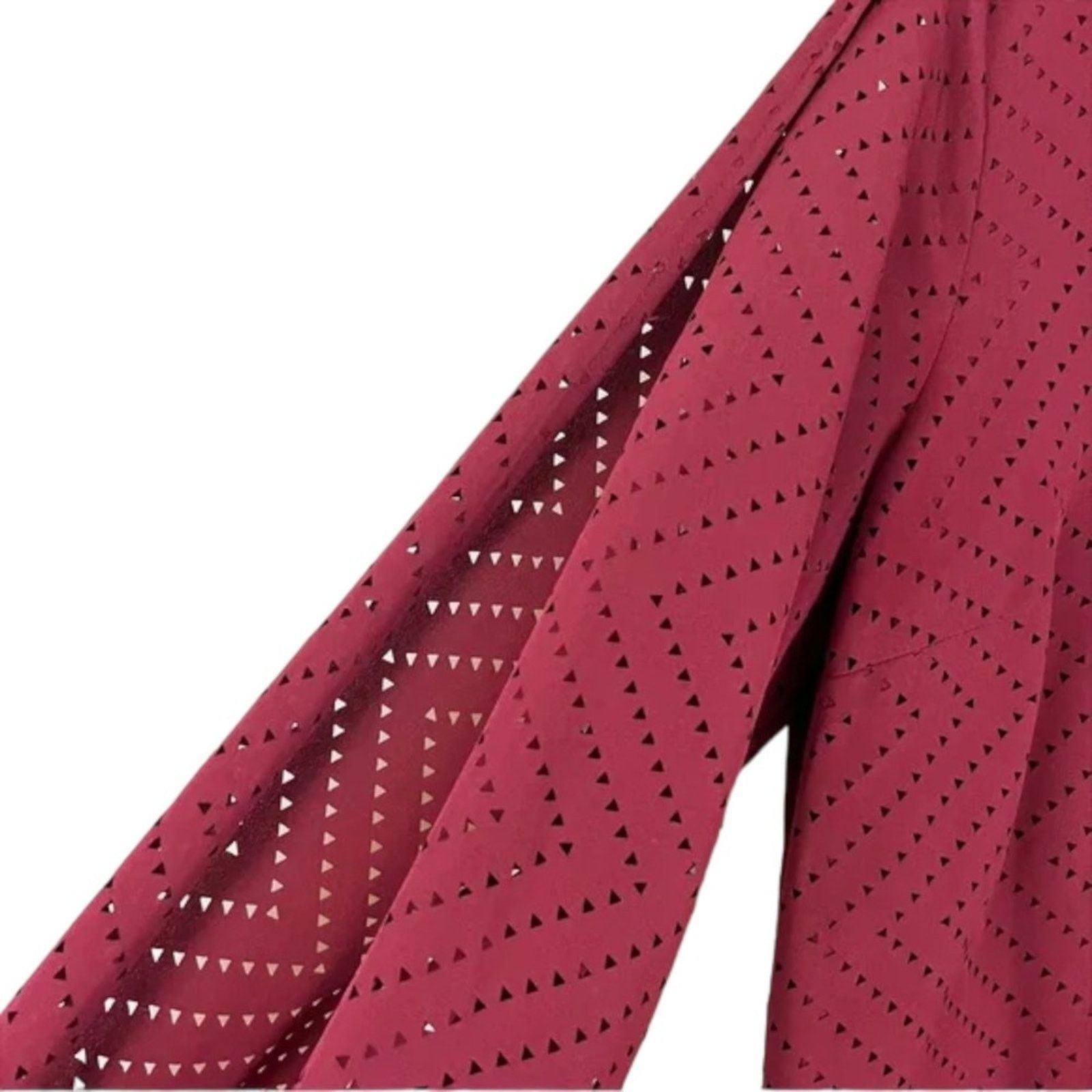 Other Candie's Burgandy Laser-Cut Split-Sleeve Mini Shift Dress, S Size S / US 4 / IT 40 - 7 Thumbnail