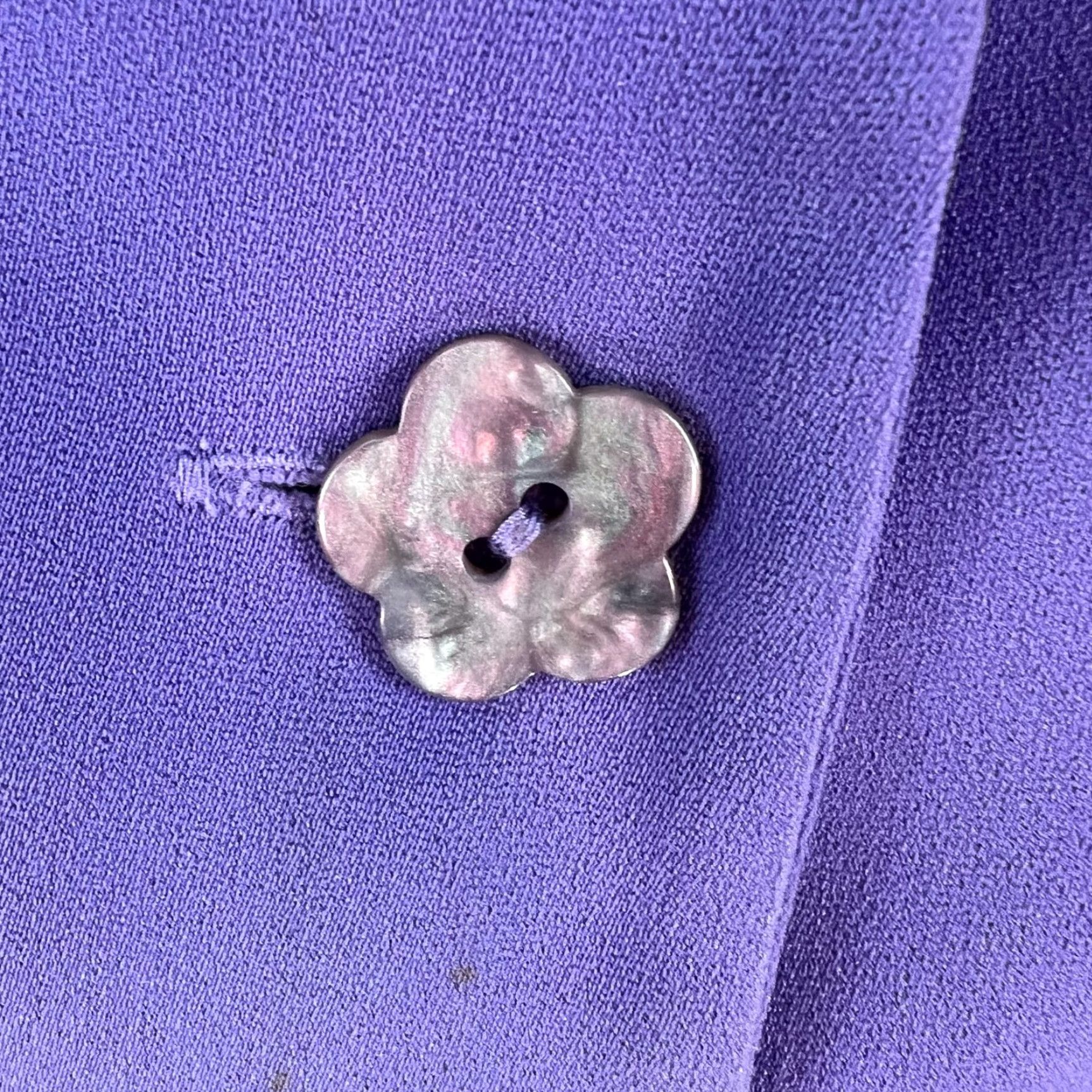 Vintage VINTAGE JW Treci Blazer Single-Breasted 3-Button Notch Purple 10P Womens Casual Jacket - 80s 90s Style Size L / US 10 / IT 46 - 2 Thumbnail