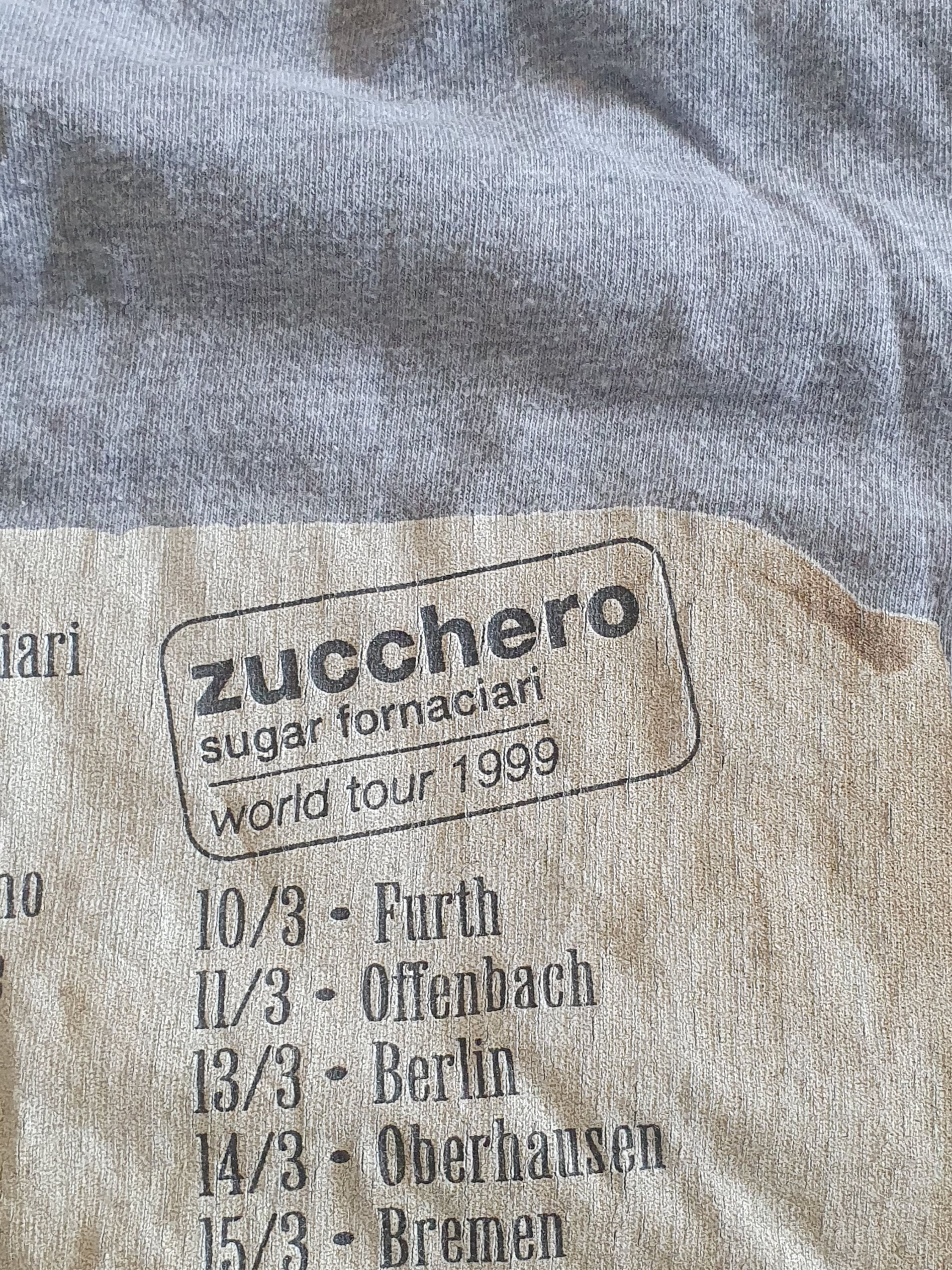 Band Tees × Hanes × Vintage Zucchero Blue Sugar Fornaciari World Tour Vtg 1999 tee sz L Size US L / EU 52-54 / 3 - 10 Thumbnail
