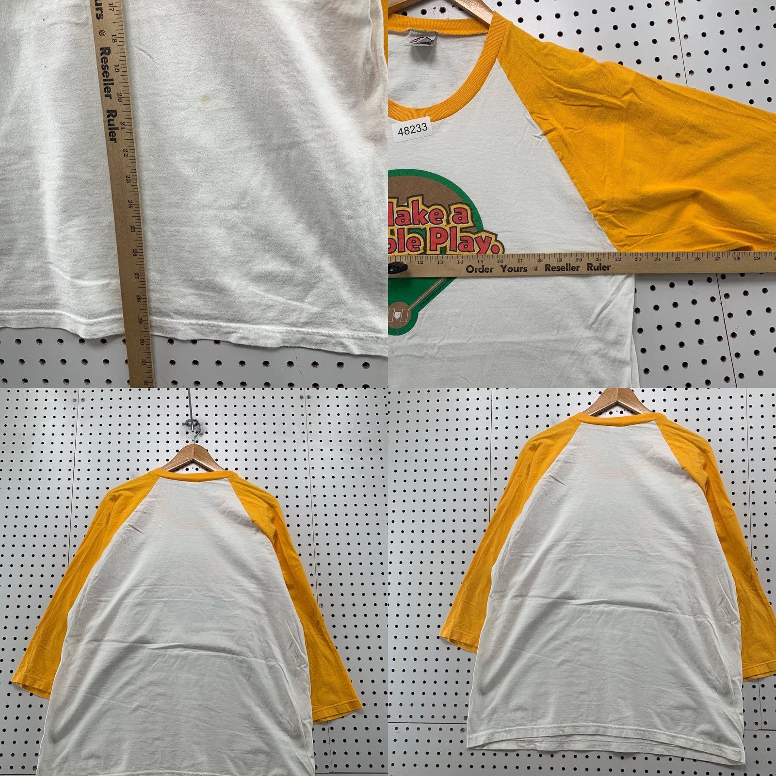 Delta Vintage Mcdonald Double Play Promo Shirt Mens XL White Yellow Raglan 2003 T-Shirt Size US XL / EU 56 / 4 - 9 Thumbnail