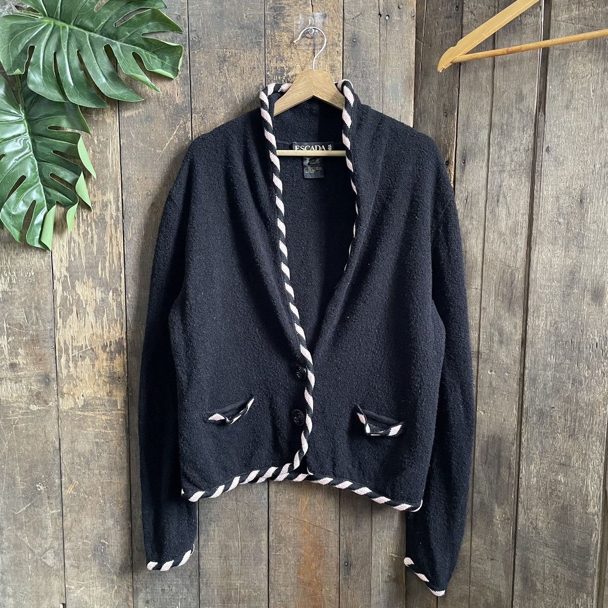 Escada × Vintage Vintage Escada Wool Cardigan Jacket Size M / US 6-8 / IT 42-44 - 1 Thumbnail