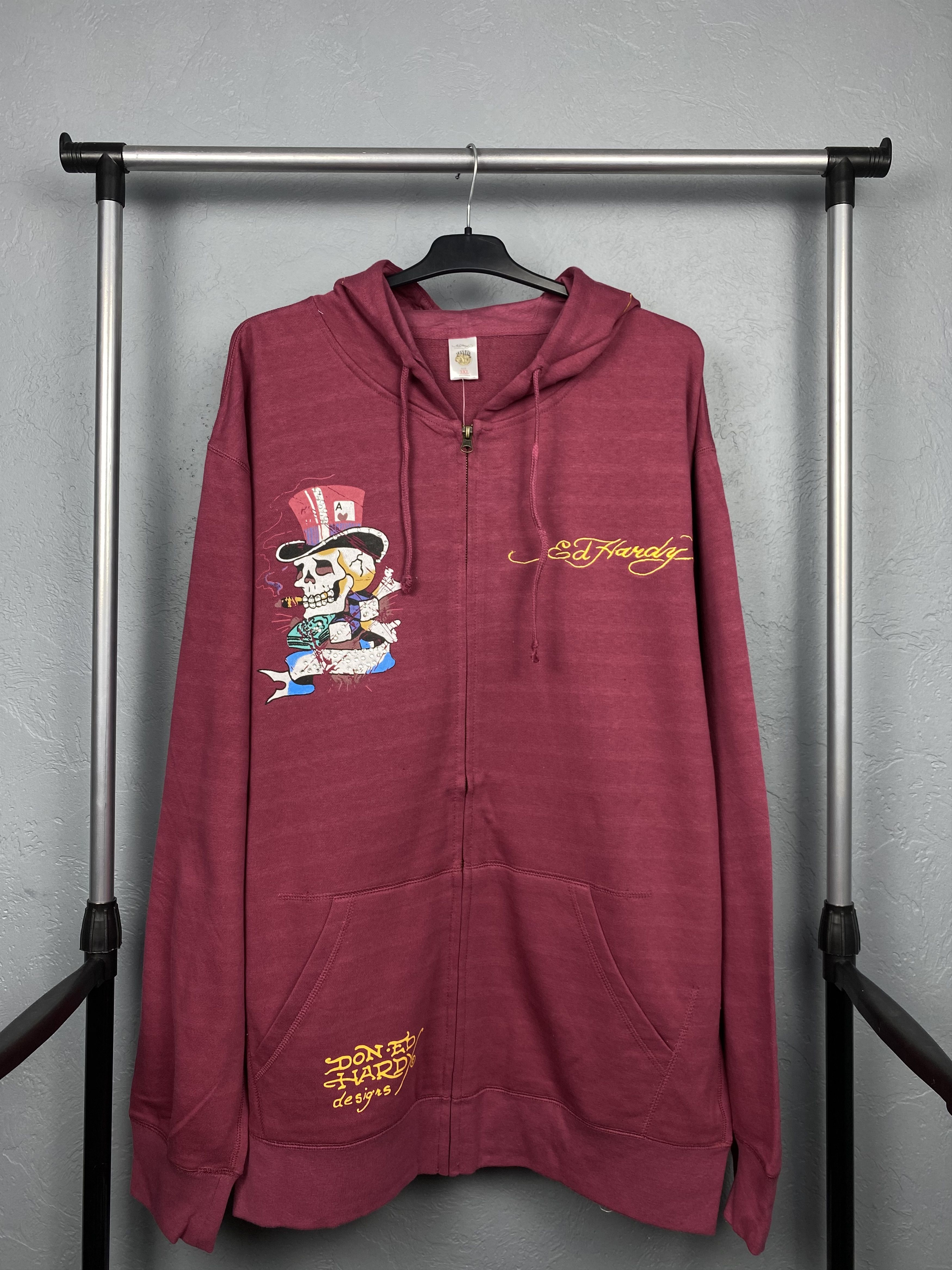 Christian Audigier Ed Hardy by Christian Audigier Hoodie Y2K Size US XXL / EU 58 / 5 - 1 Thumbnail