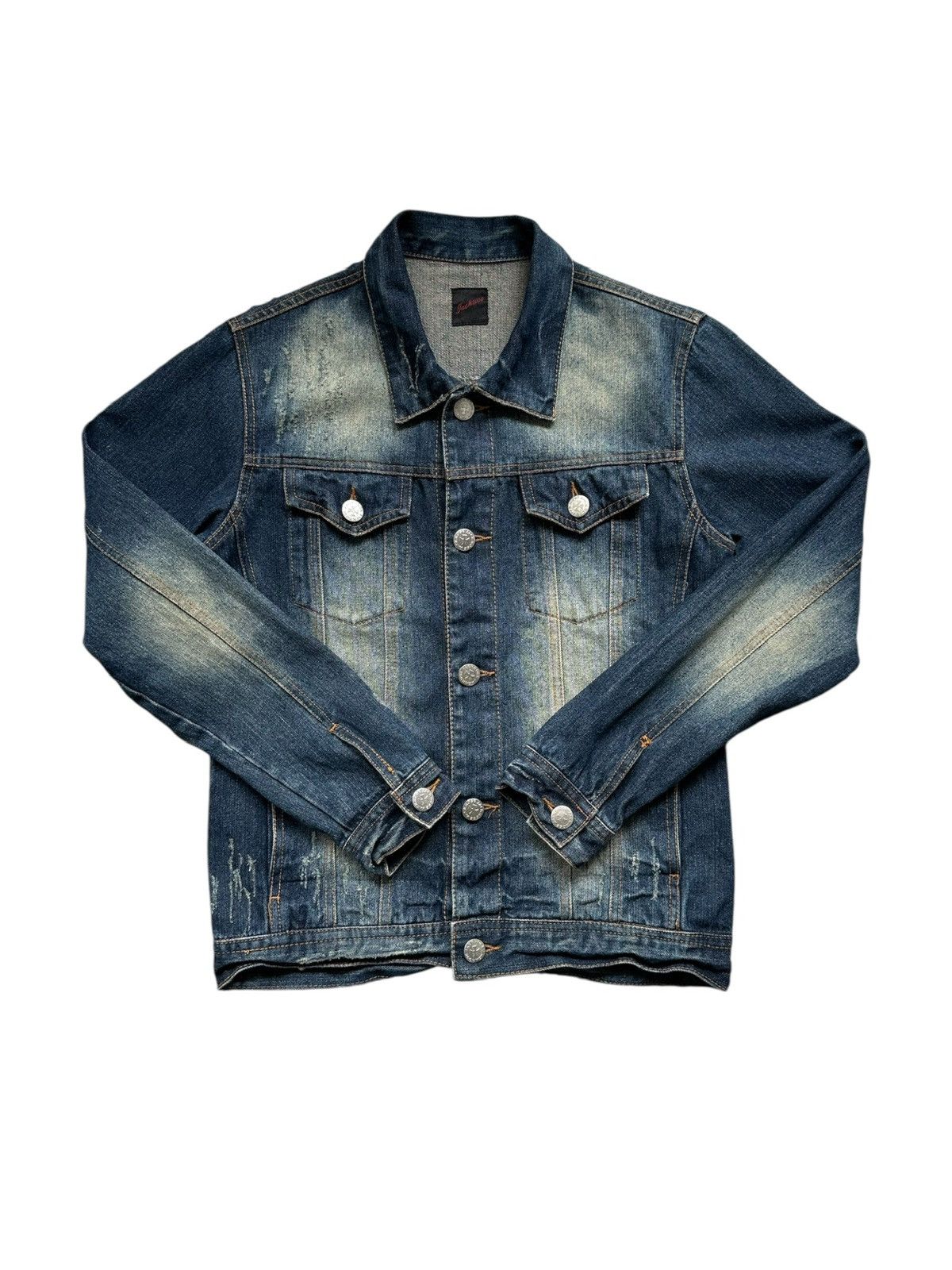 JACKROSE 00's JACKROSE trucker distressed denim jacket Size US M / EU 48-50 / 2 - 3 Thumbnail
