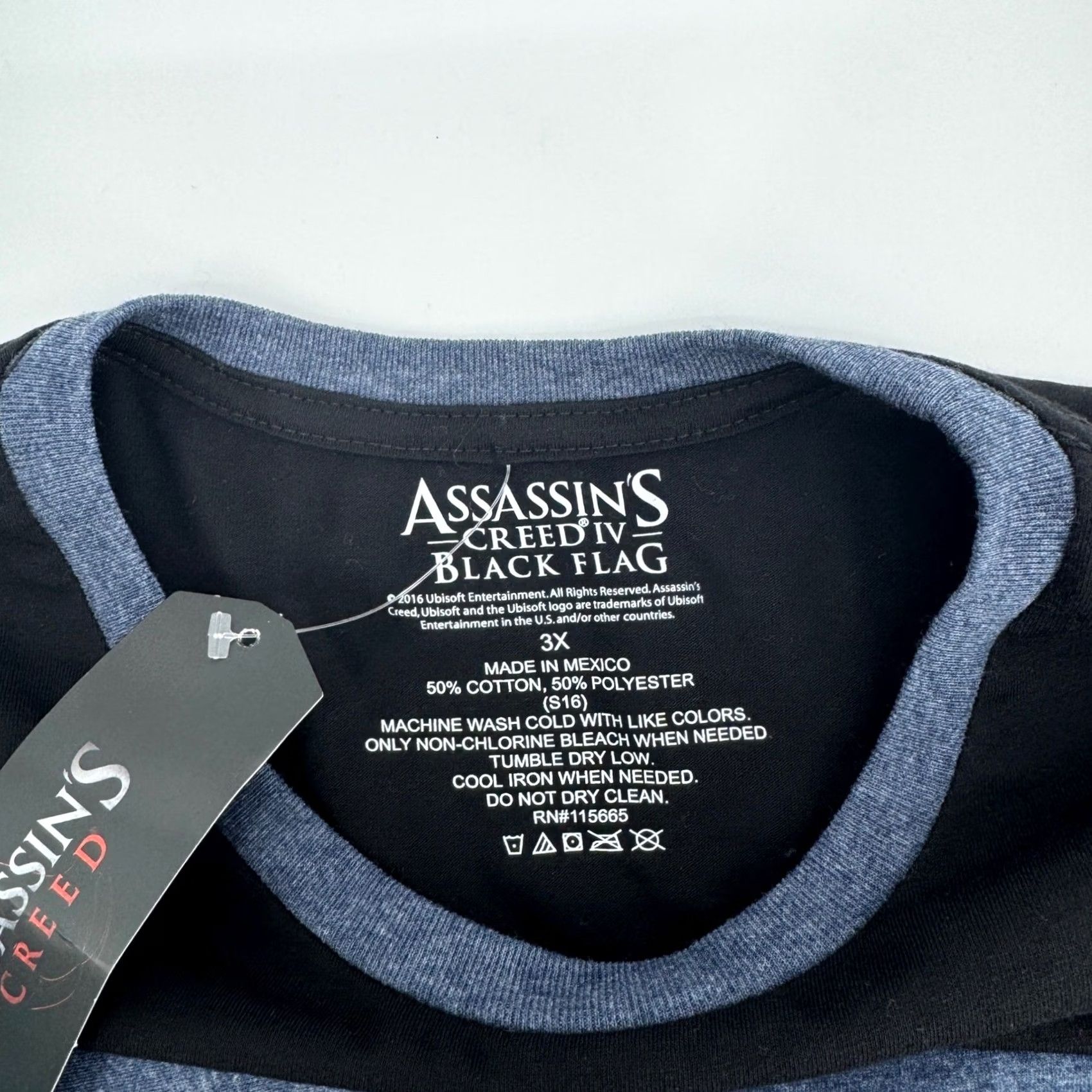 Vintage Assassin's Creed IV: Black Flag Long Sleeve T-Shirt Mens 3XL Graphic Tee NWT Blue Crew Neck Graphic Print Vintage NoNWT Size US XXL / EU 58 / 5 - 5 Thumbnail