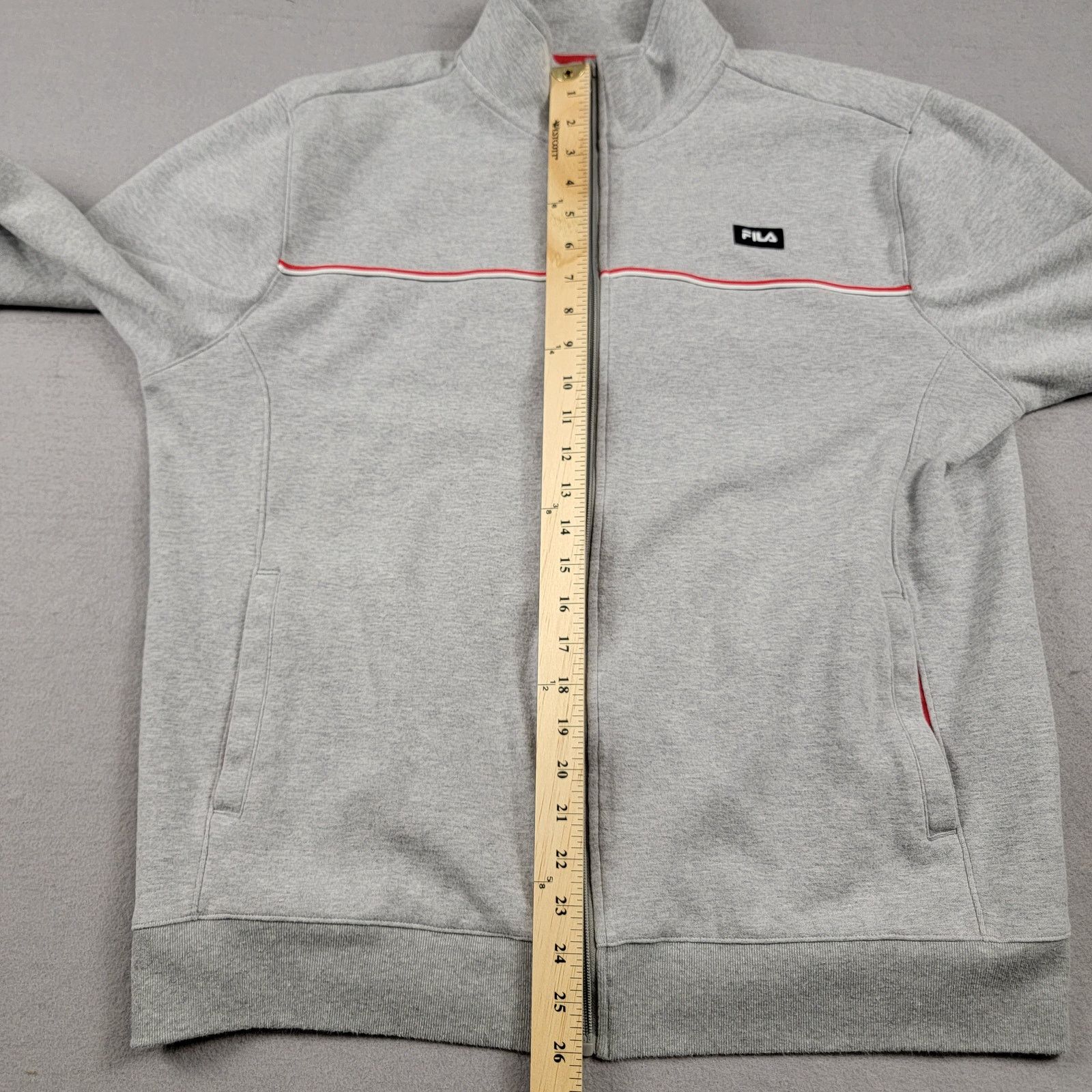 Fila Fila Mens Zip Up Jacket Sz L Gray (548) Size US L / EU 52-54 / 3 - 9 Thumbnail