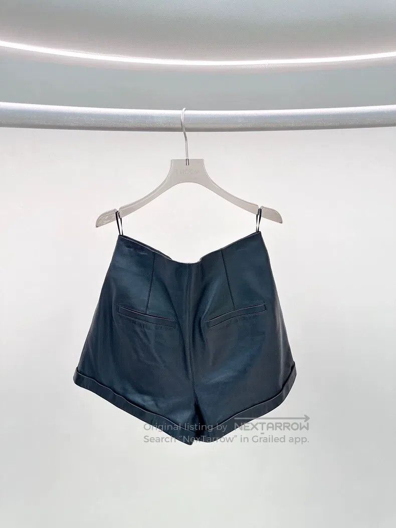 Saint Laurent Paris Saint Laurent Paris Black Lamb Leather Shorts Size 39" - 2 Thumbnail