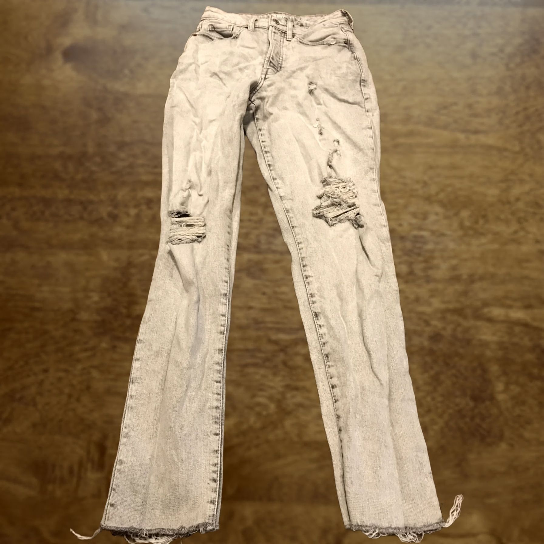 Old Navy Old Navy Jeans Women 4 Tall Button Fly Curvy Straight Denim 31in Inseam Gray Cotton Blend B16 Womens Size 27" / US 4 / IT 40 - 1 Thumbnail